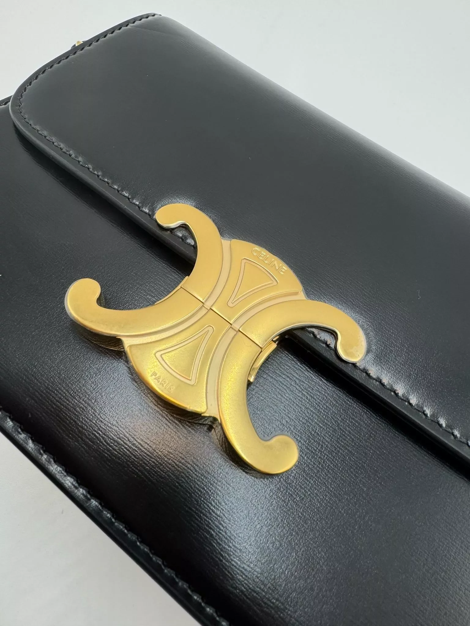 Celine Black Triomphe Shoulder - Detail 2