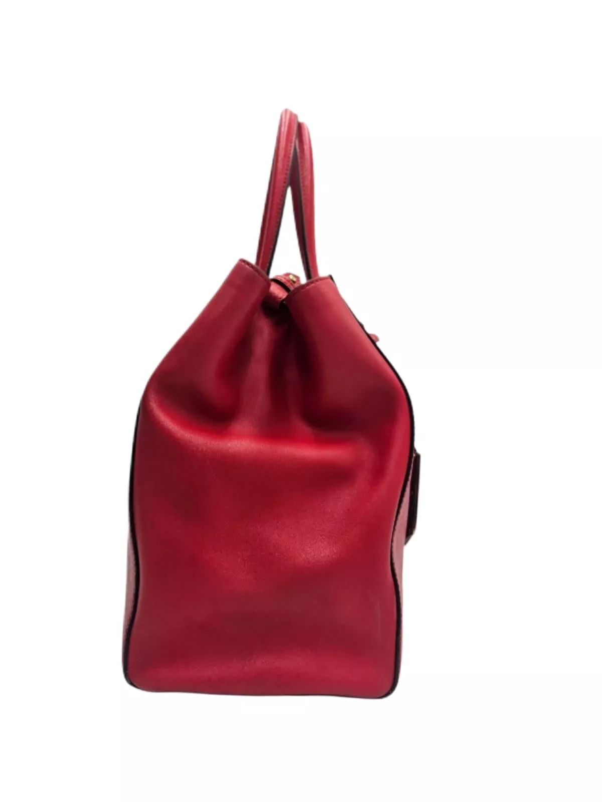 Fendi Red Leather 2Jours Tote - Back view