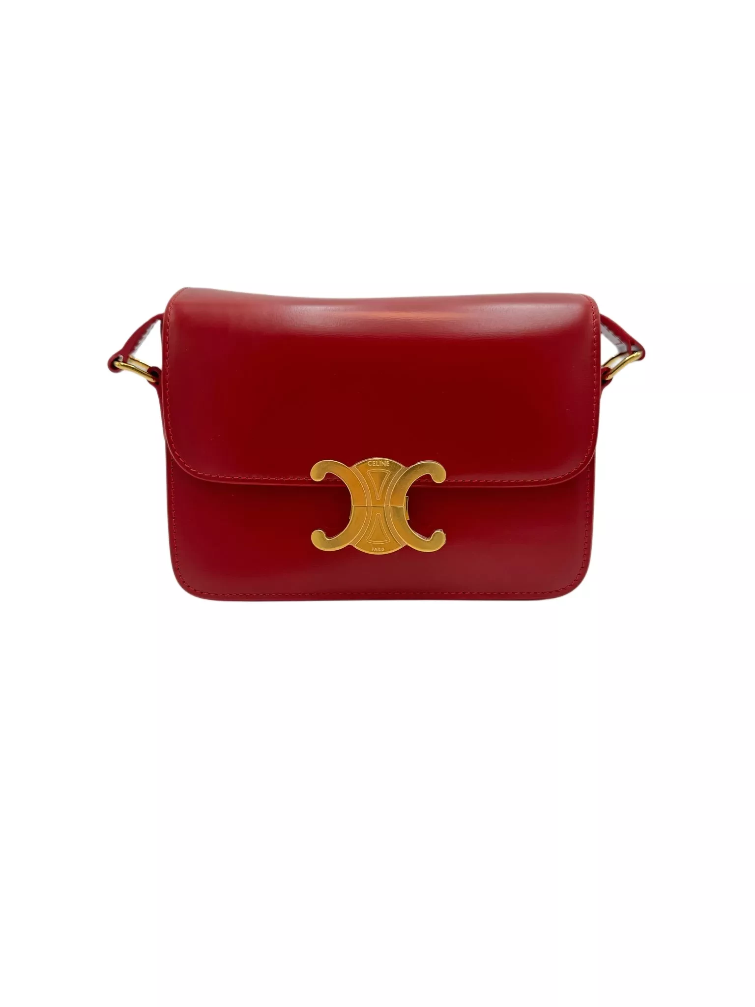 Celine Red Triomphe Calfskin Bag