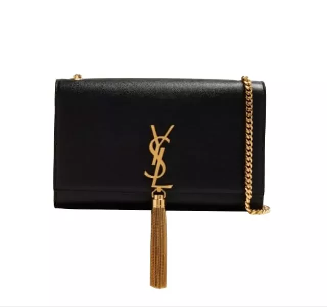 Saint Laurent Black Kate Tassel Leather