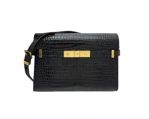 Saint Laurent Black Embossed Shoulder