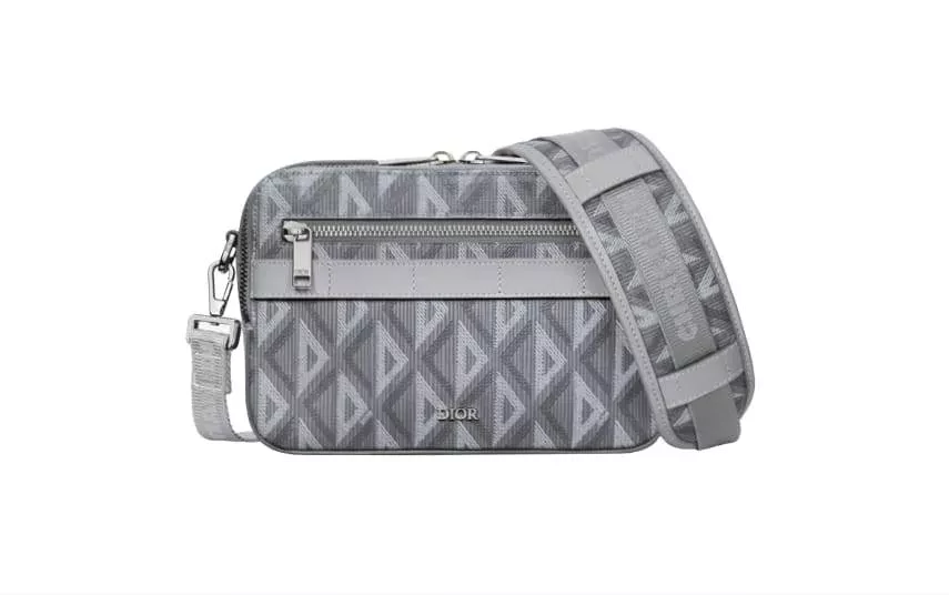 Christian Dior Gray Canvas Safari Bag