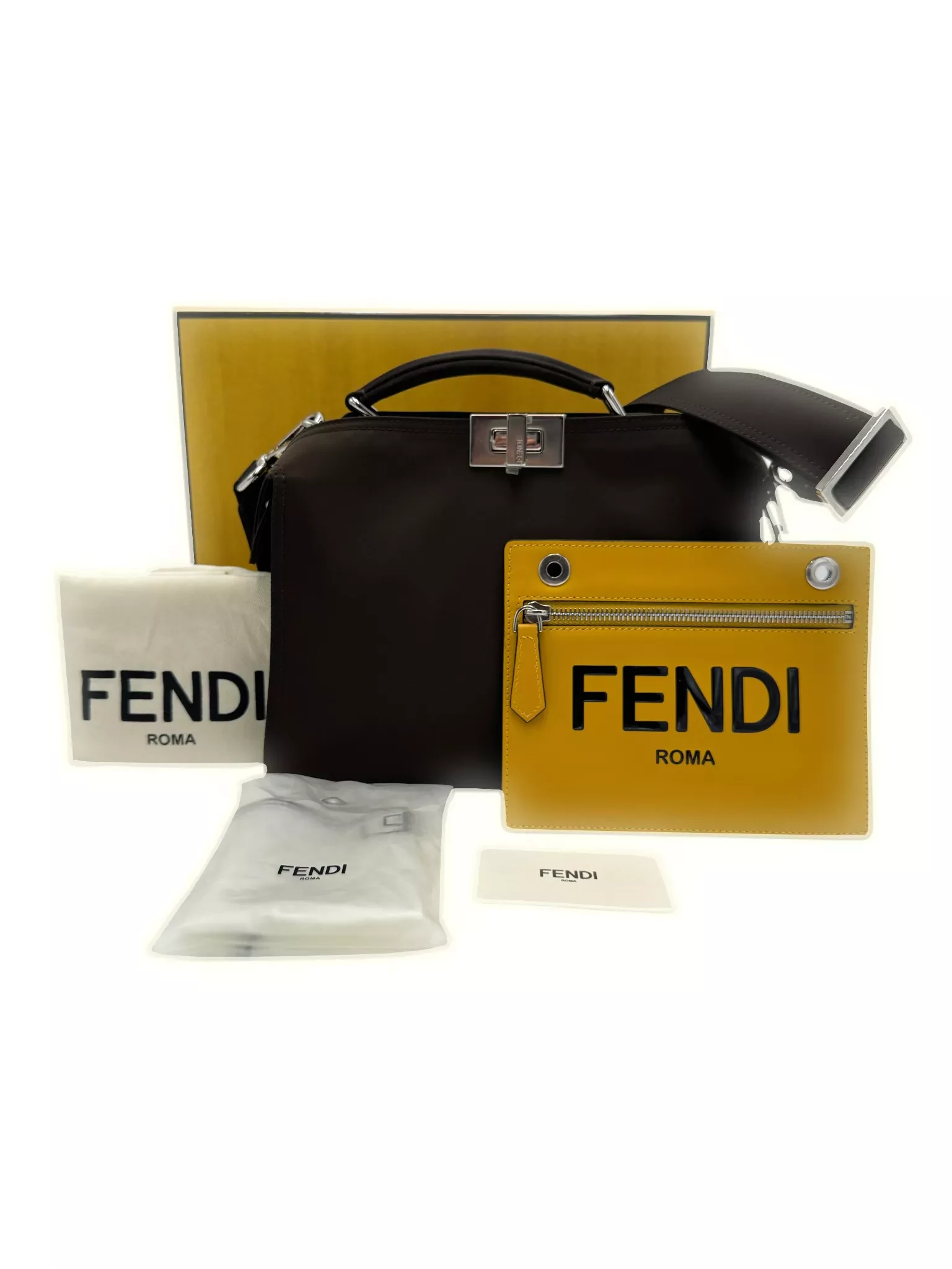 Fendi Khaki Green Nylon Peekaboo - Detail 1