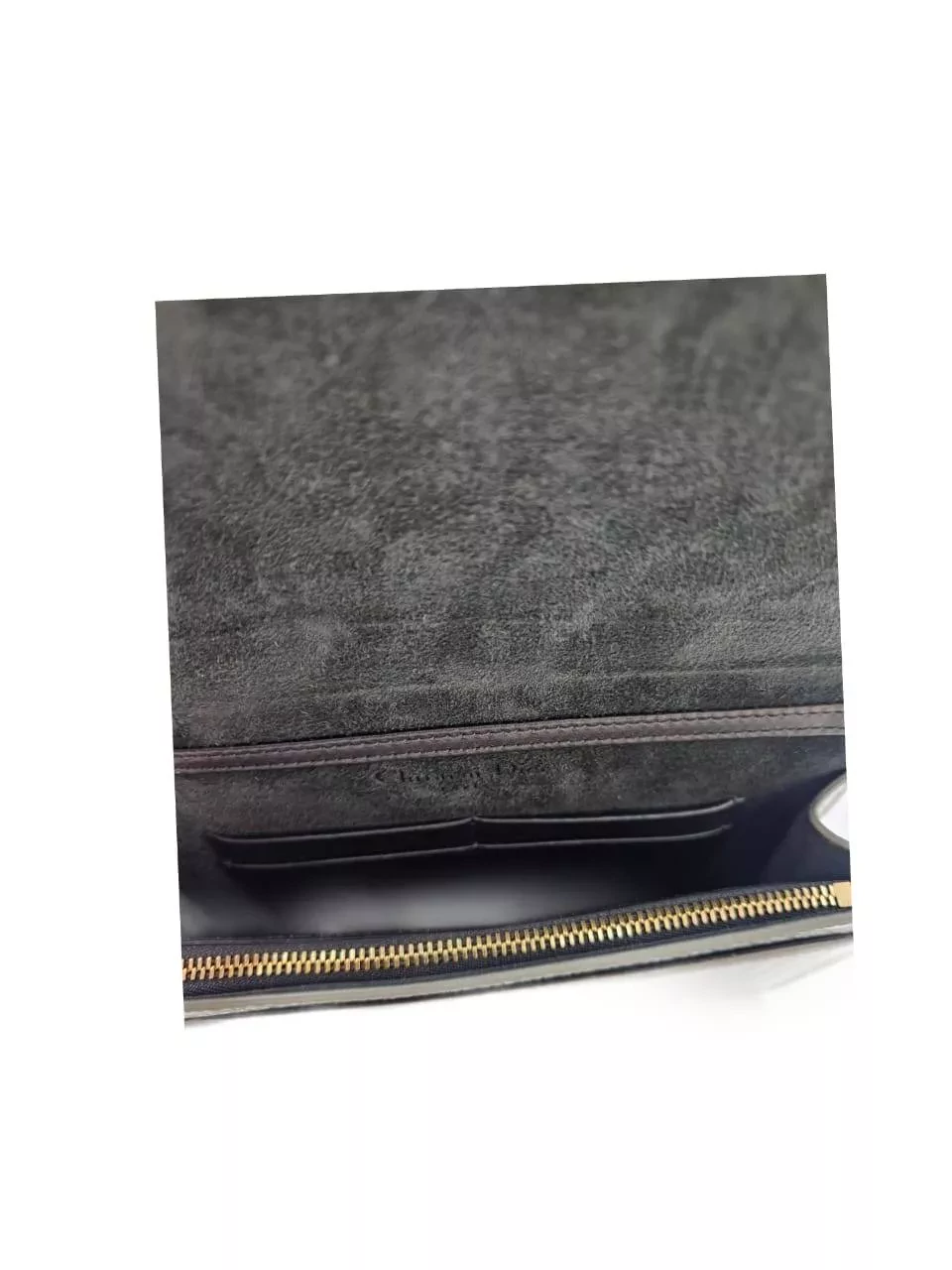 Christian Dior Silver Cannage Patent Pouch - Side view