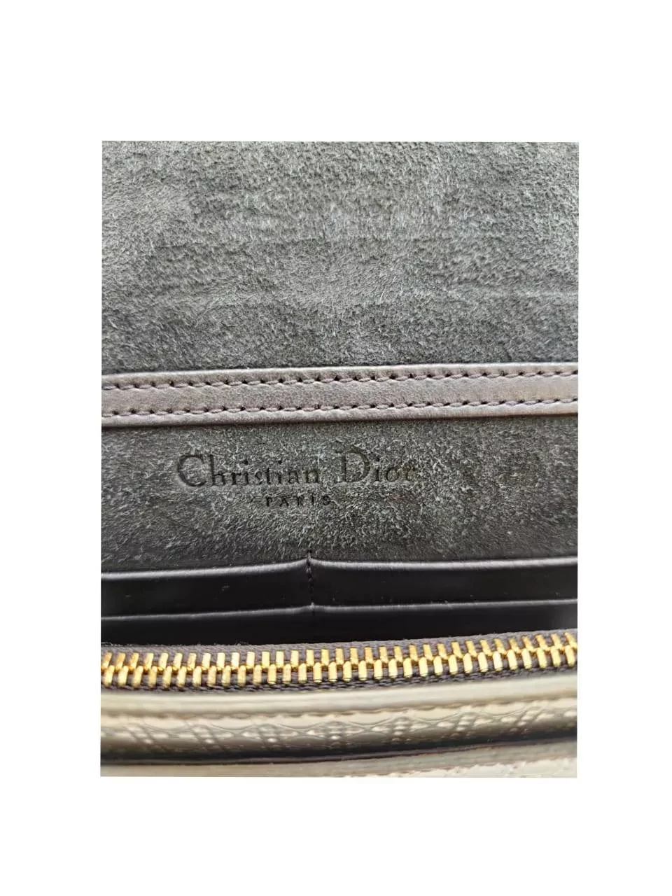 Christian Dior Silver Cannage Patent Pouch - Detail 1