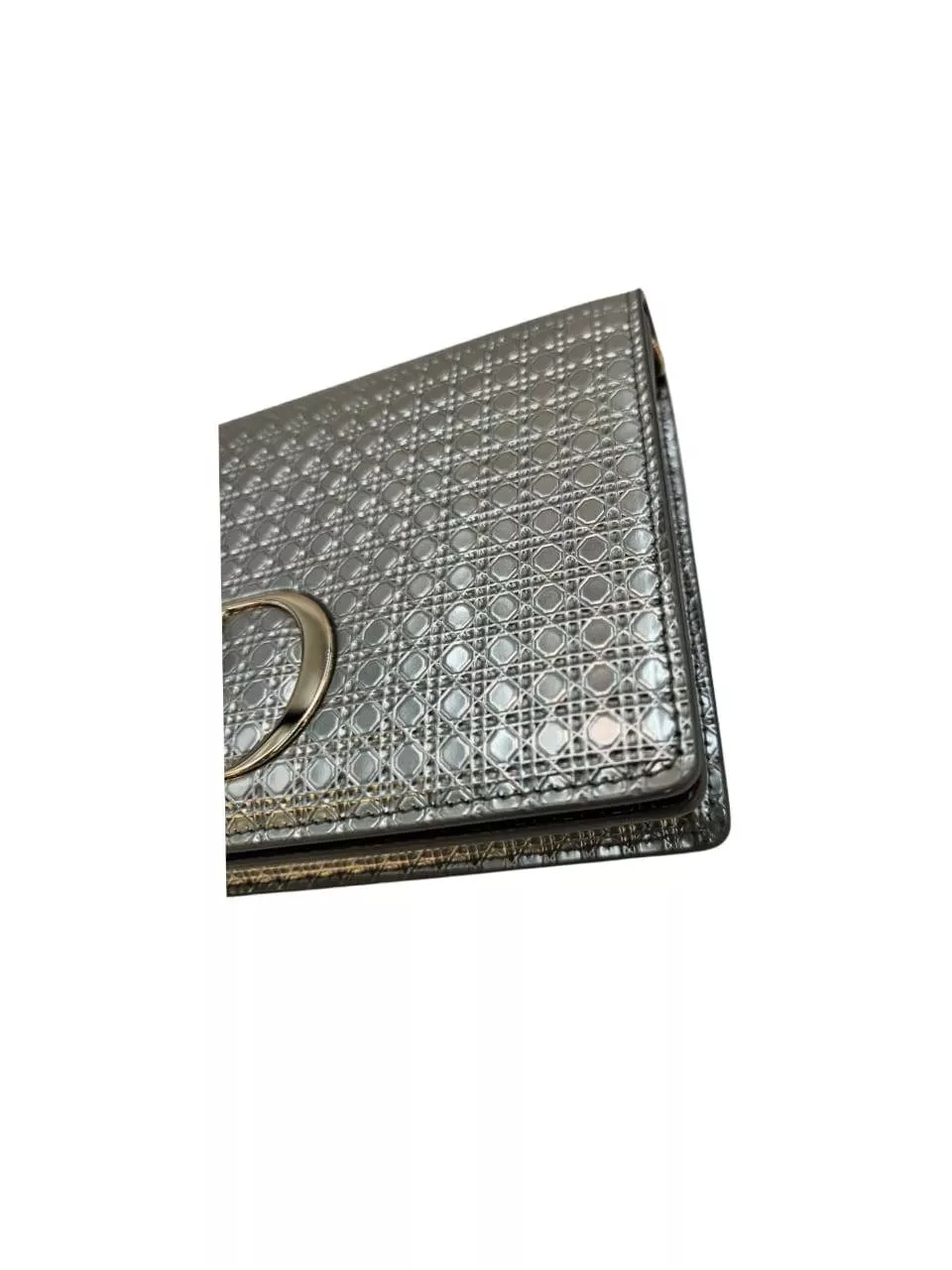 Christian Dior Silver Cannage Patent Pouch - Detail 2