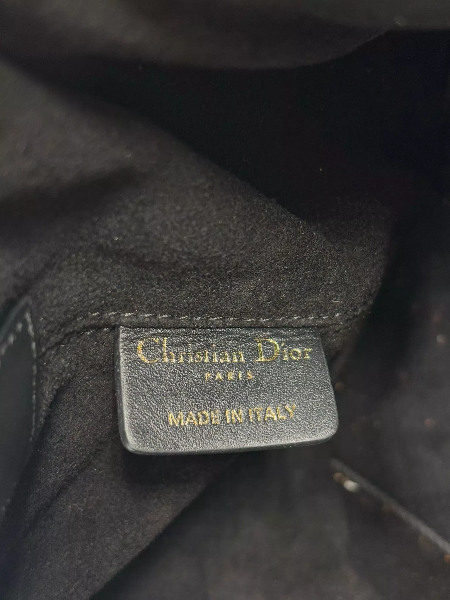 Christian Dior Black Macro Cannage Tote - Back view