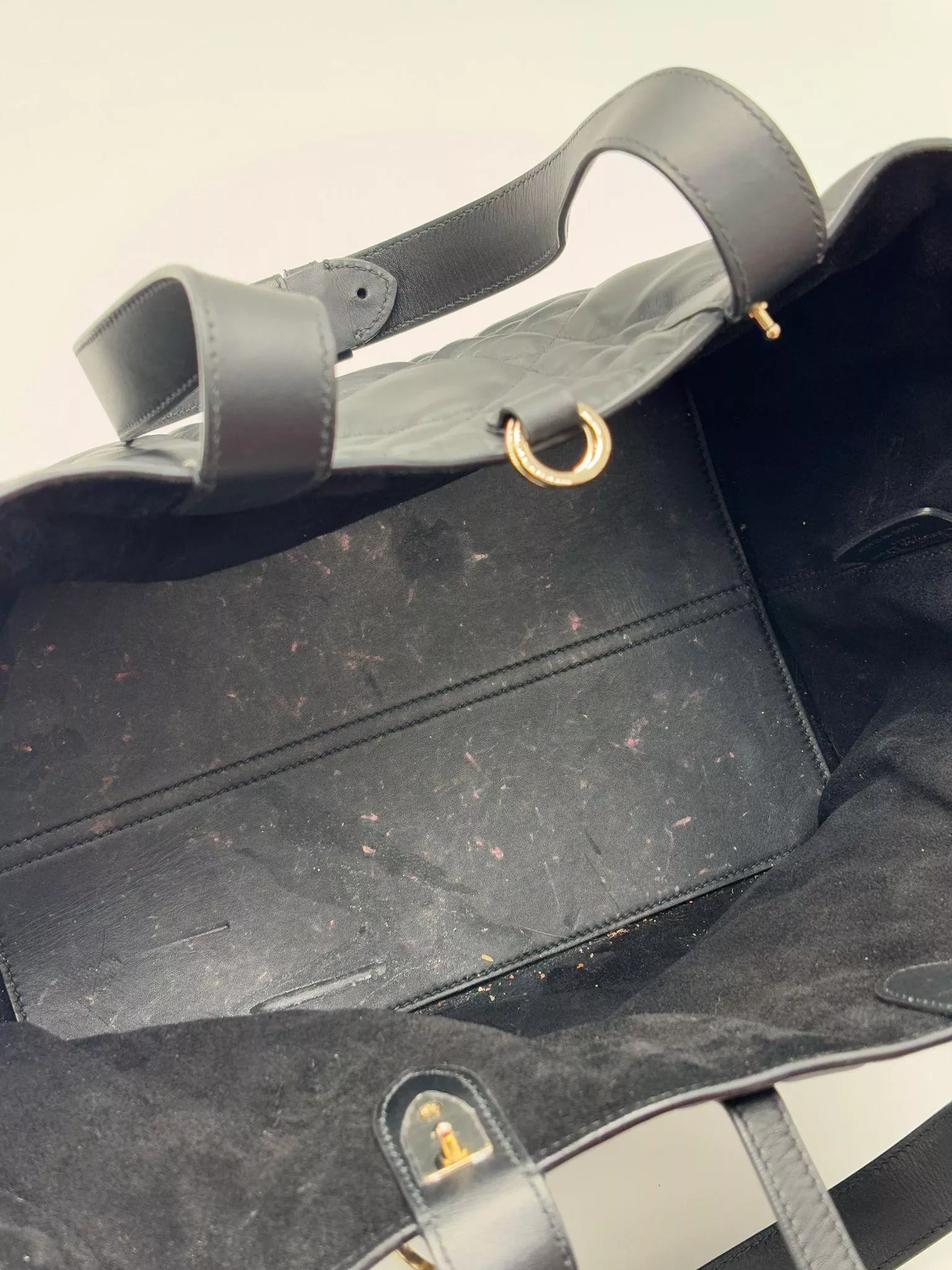 Christian Dior Black Macro Cannage Tote - Image 6