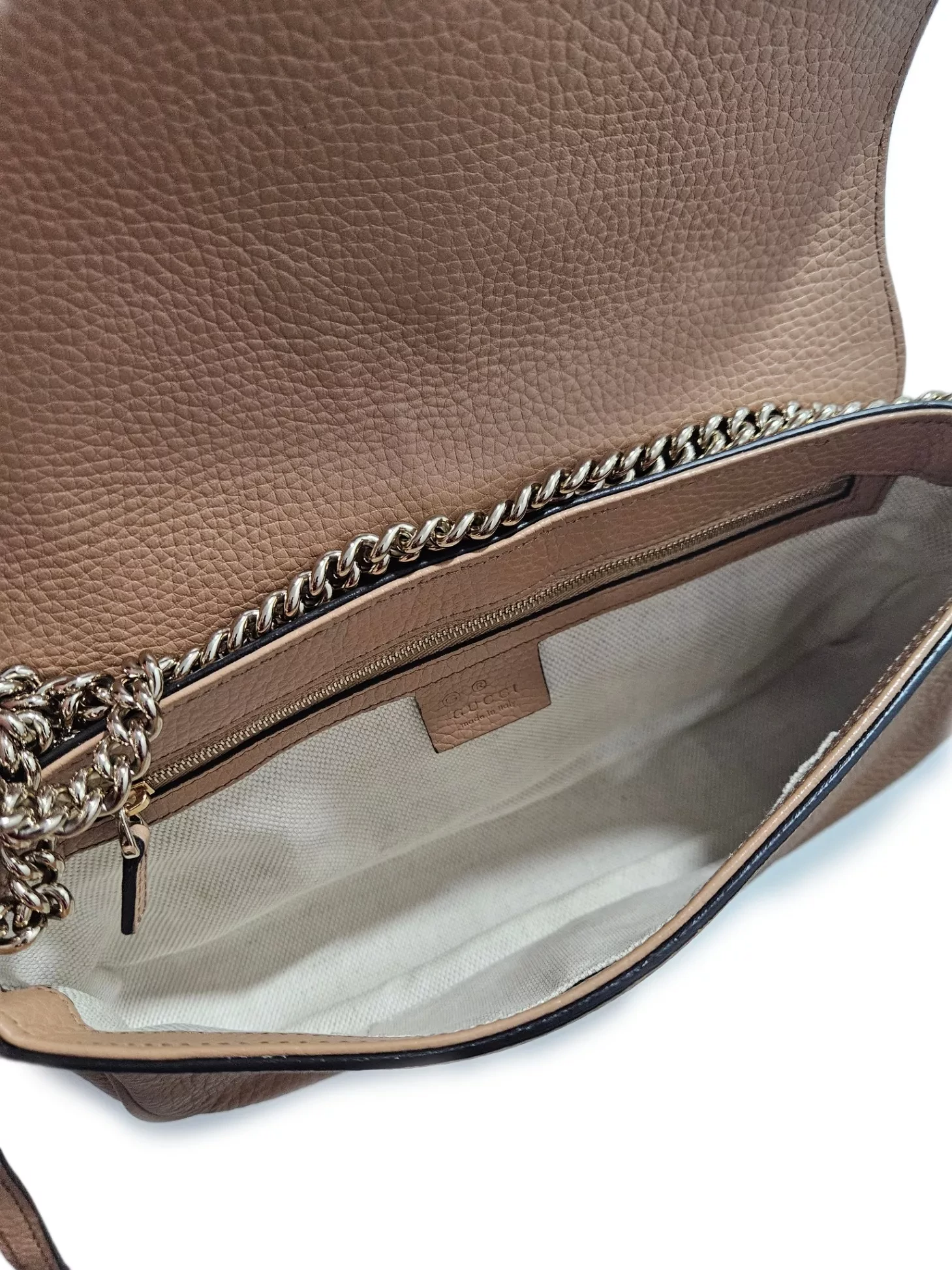 Gucci Beige Soho Chain Bag - Side view
