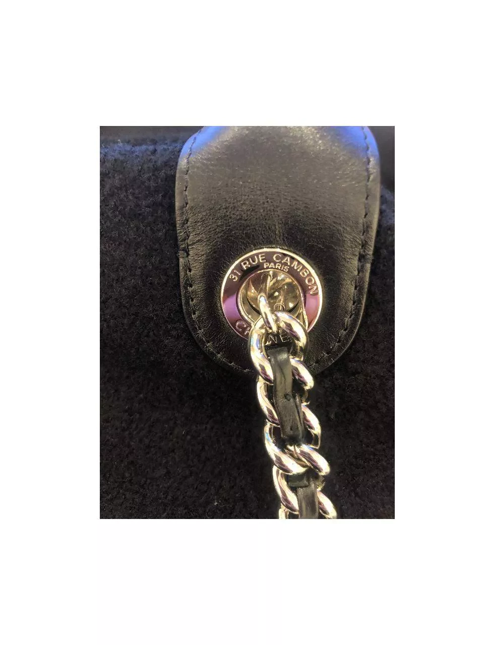 Chanel Wool Leather Coco Bag - Back view