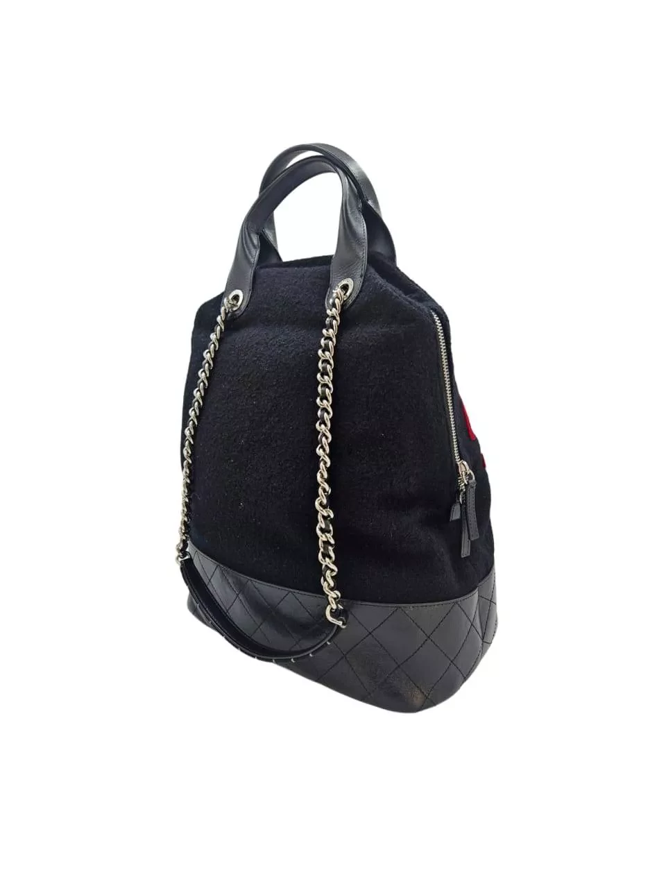 Chanel Wool Leather Coco Bag - 4