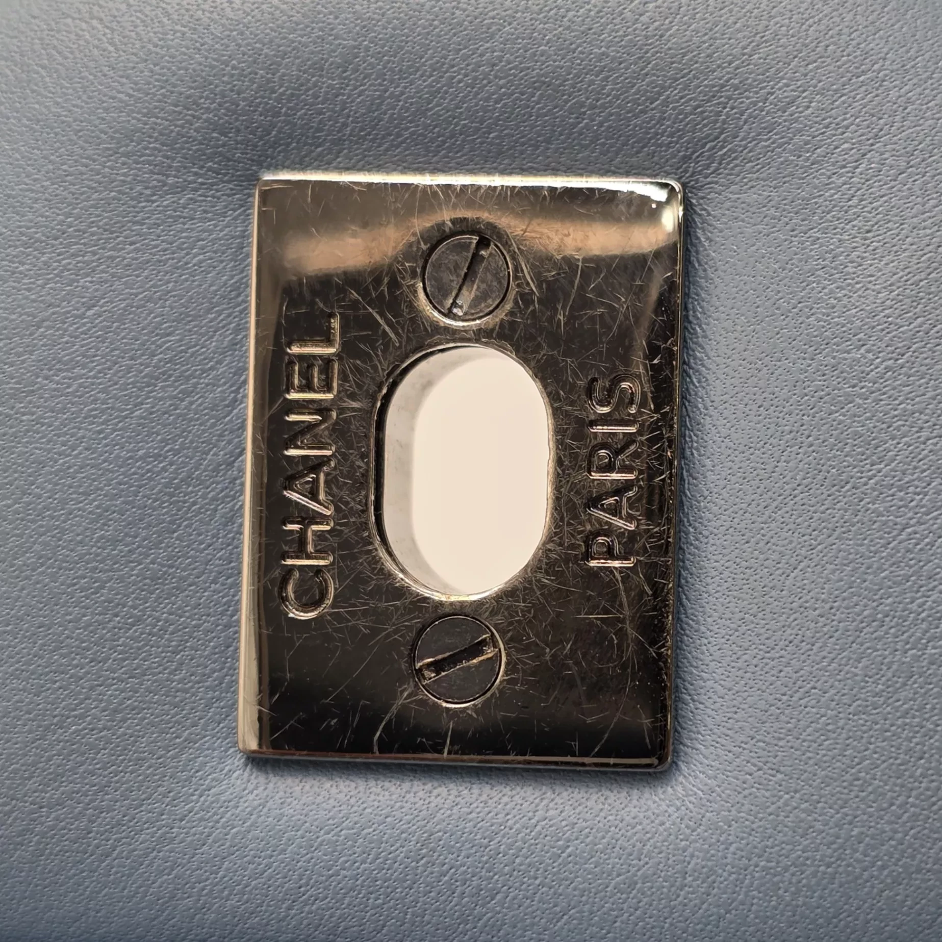 Chanel Blue Patent Jumbo Flap - Image 11