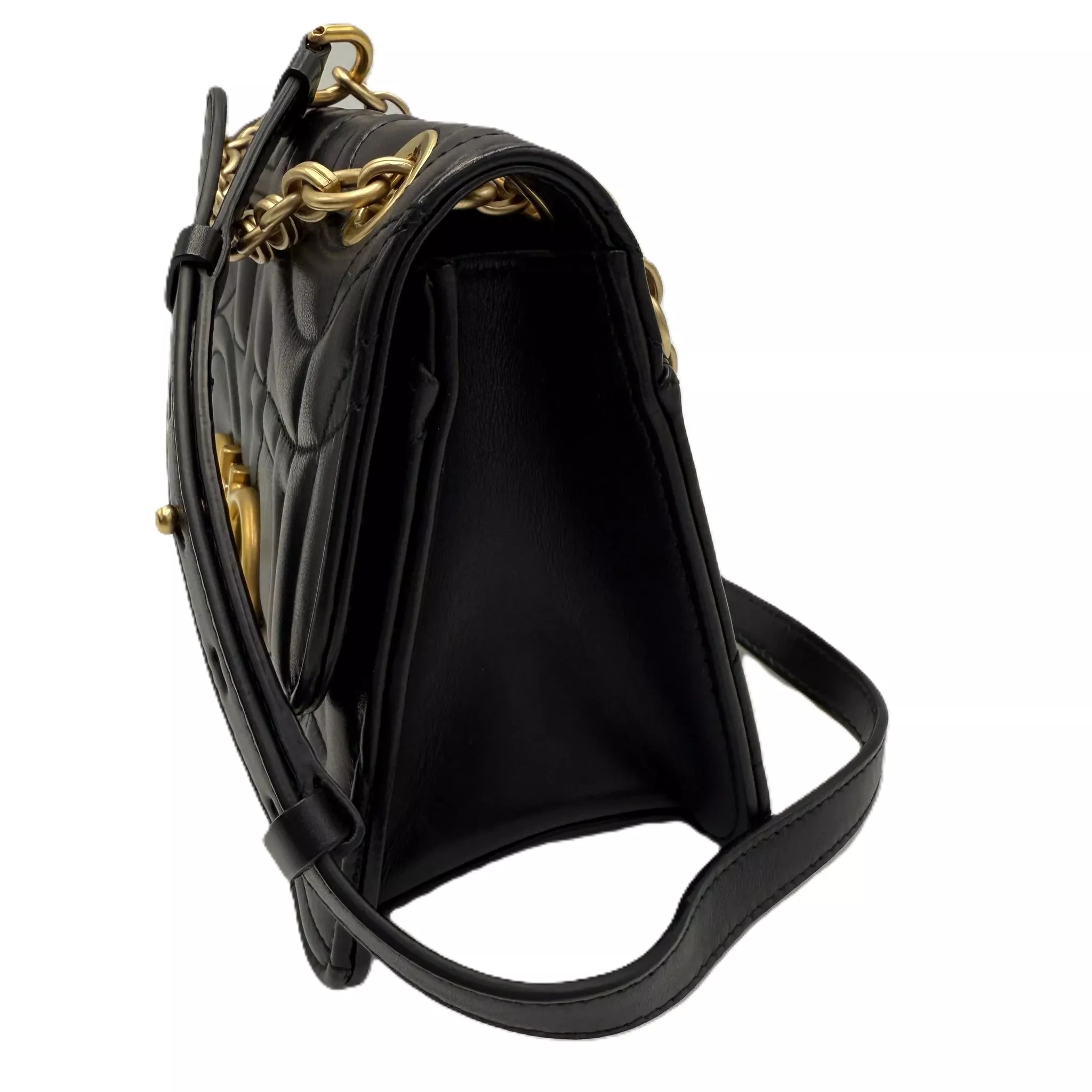 Salvatore Ferragamo Black Gancini Flap Bag - Back view