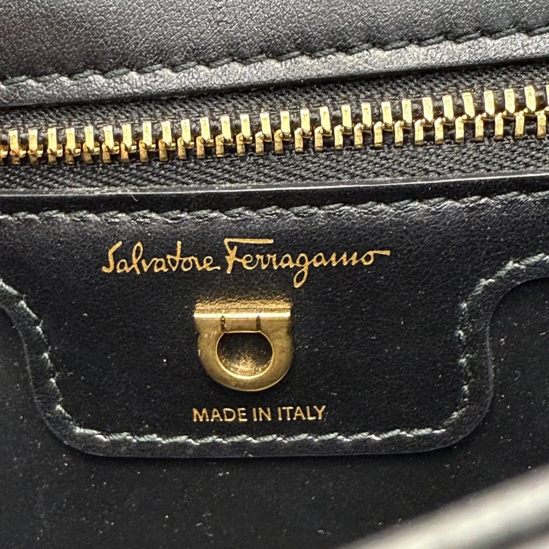 Salvatore Ferragamo Black Gancini Flap Bag - Image 10