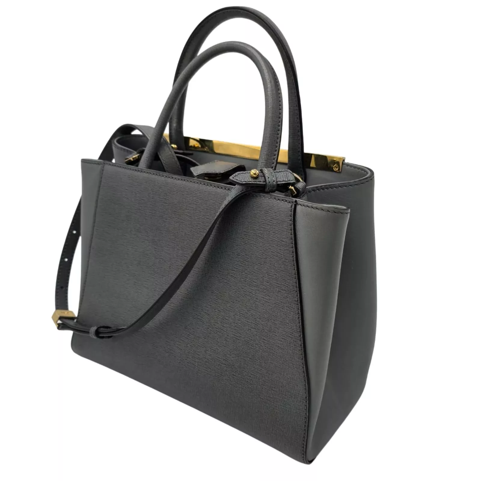 Fendi Grey Petite Sac 2jours - Back view