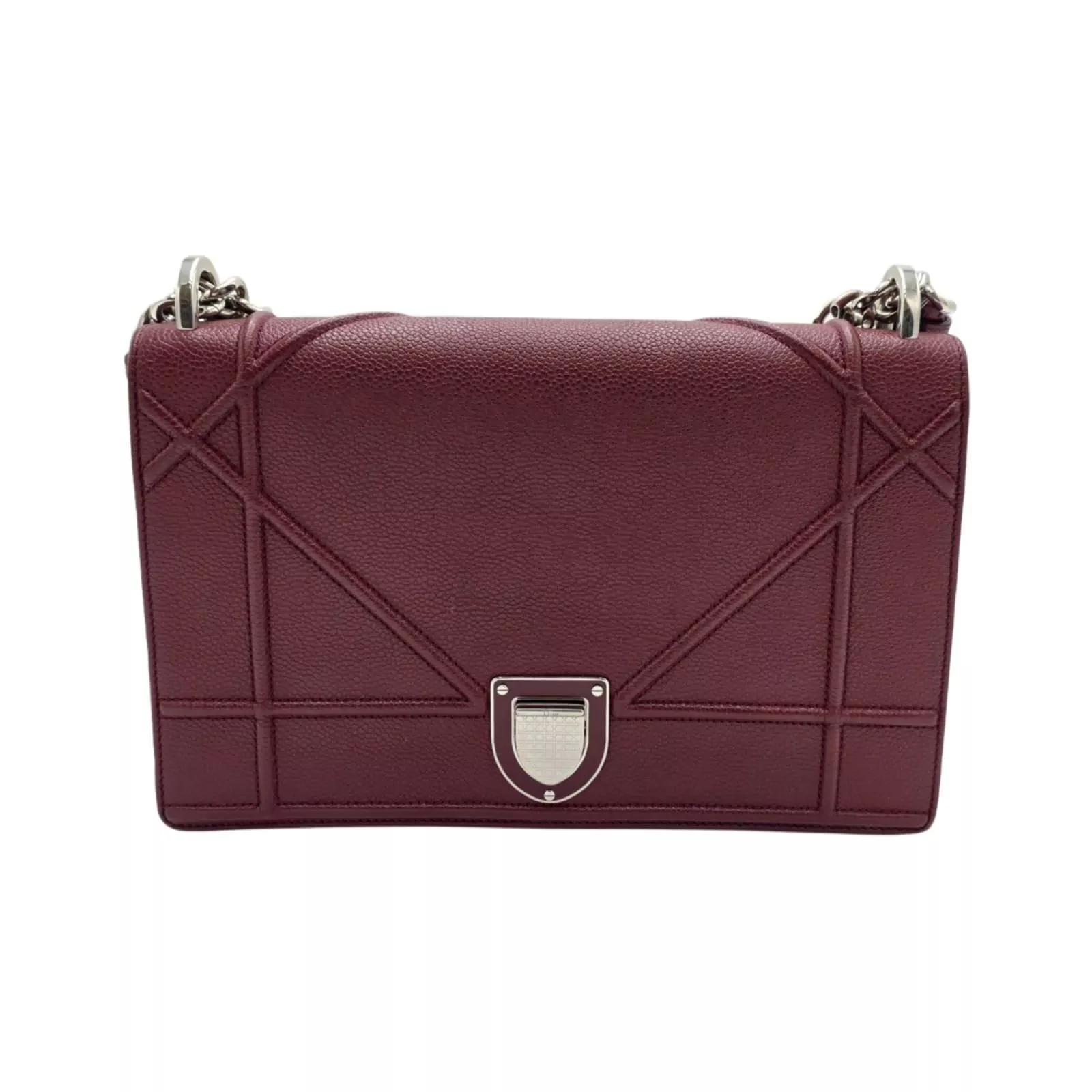Christian Dior Burgundy Diorama Flap Bag