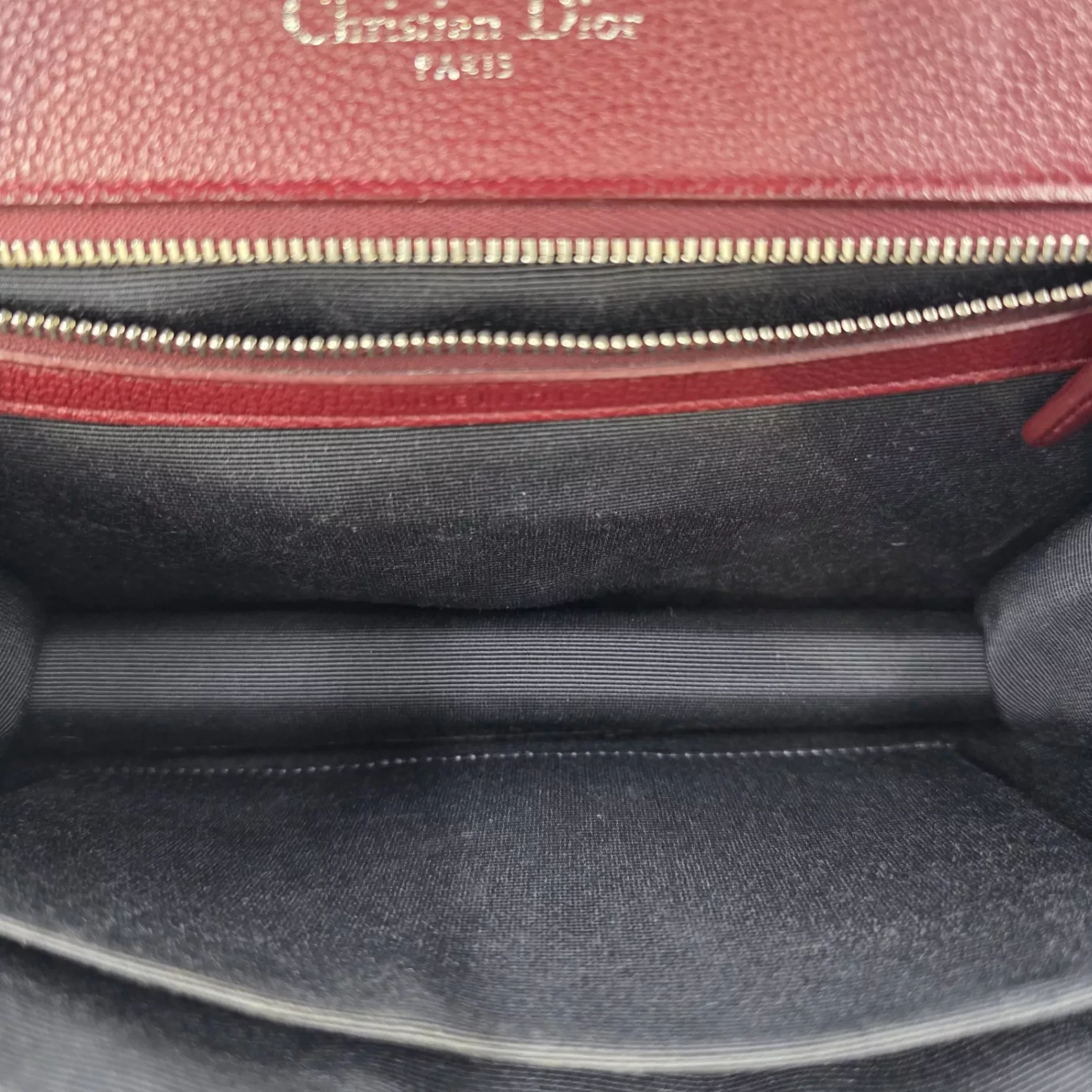 Christian Dior Burgundy Diorama Flap Bag - Side view