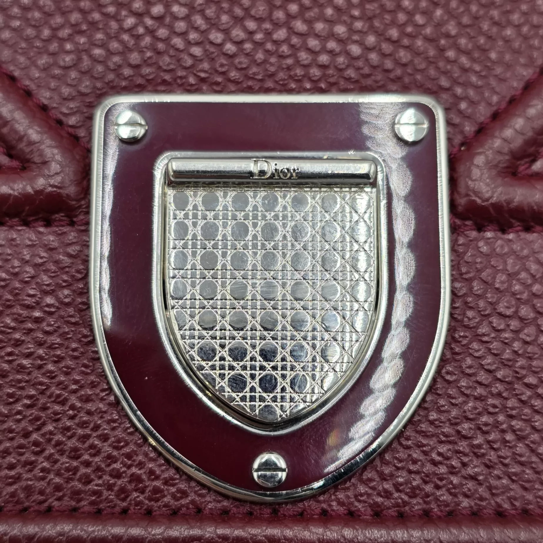Christian Dior Burgundy Diorama Flap Bag - Image 11