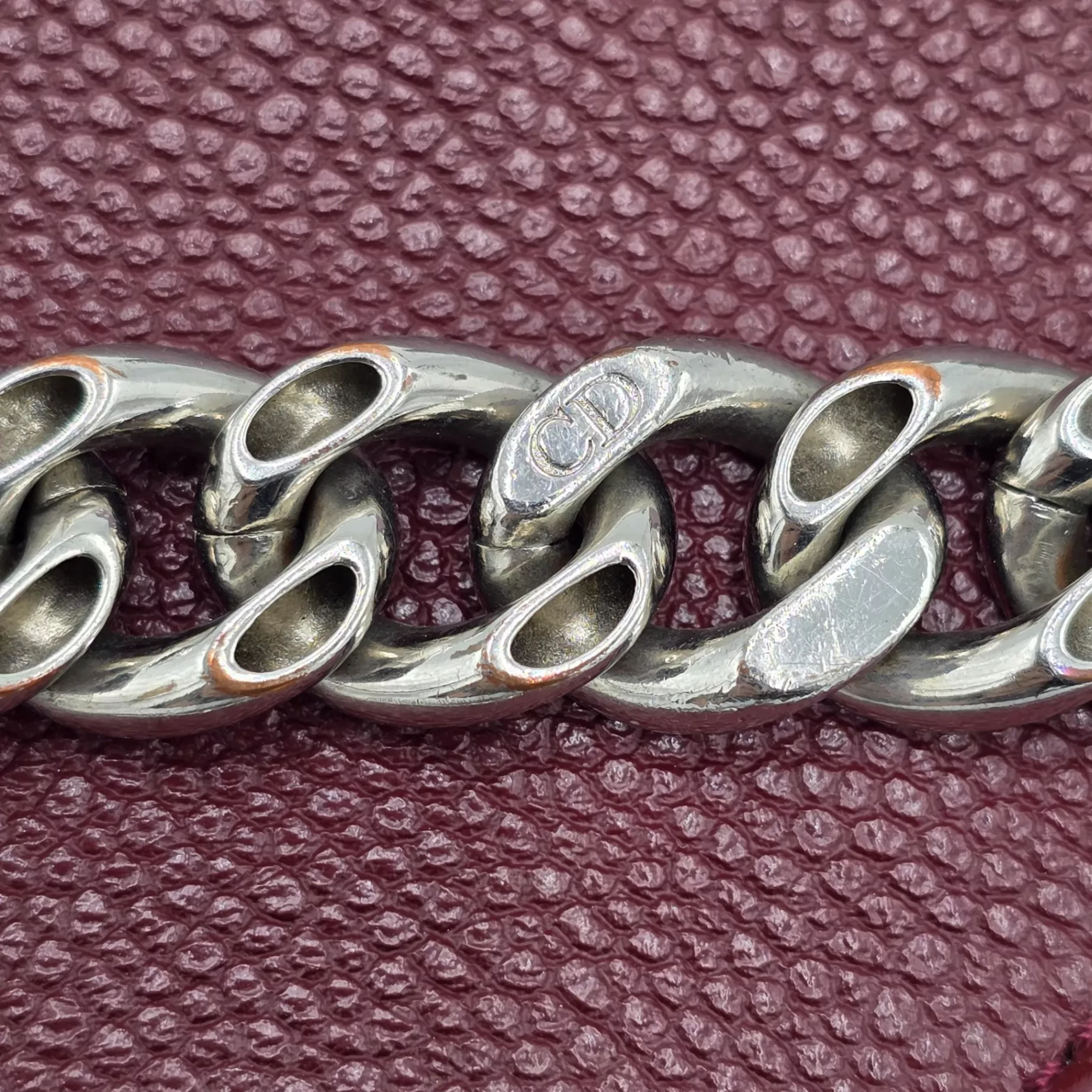 Christian Dior Burgundy Diorama Flap Bag - Image 12