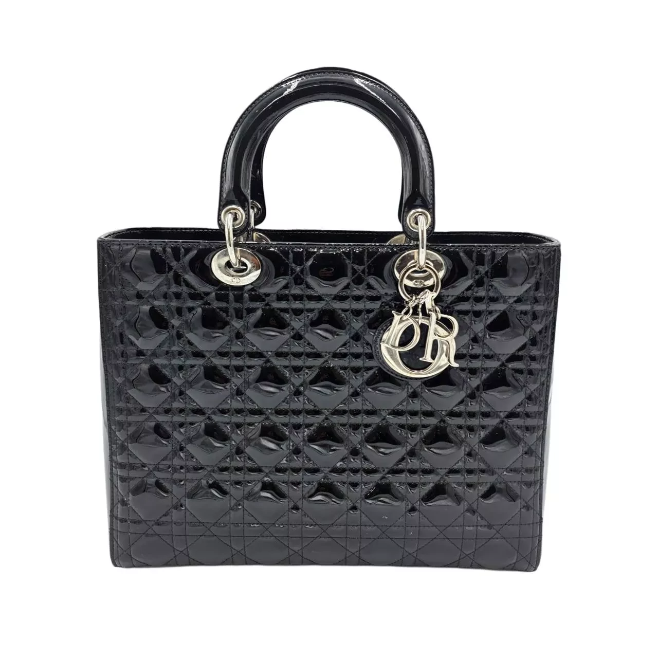 Christian Dior Cannage Patent Leather Large