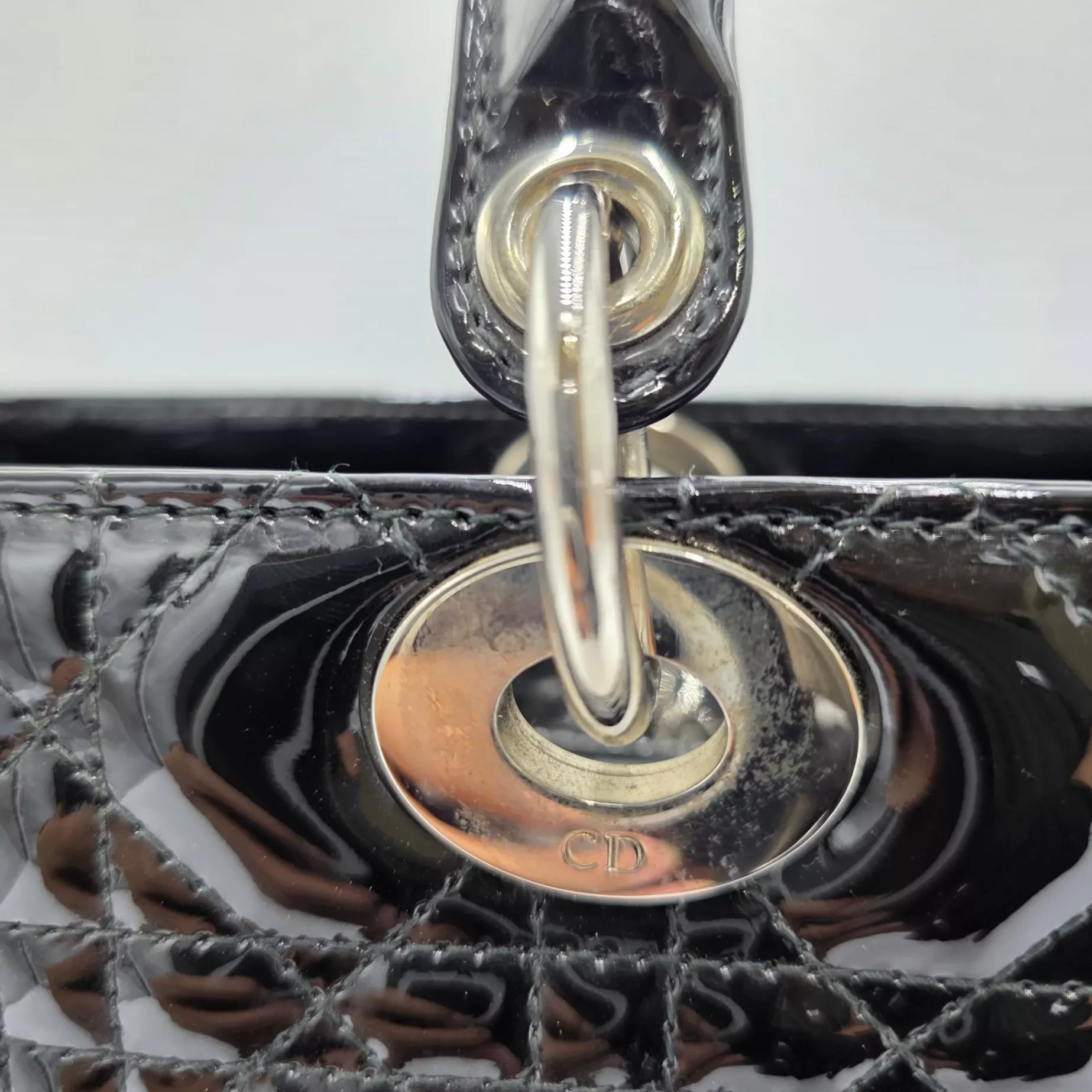 Christian Dior Cannage Patent Leather Large - 4