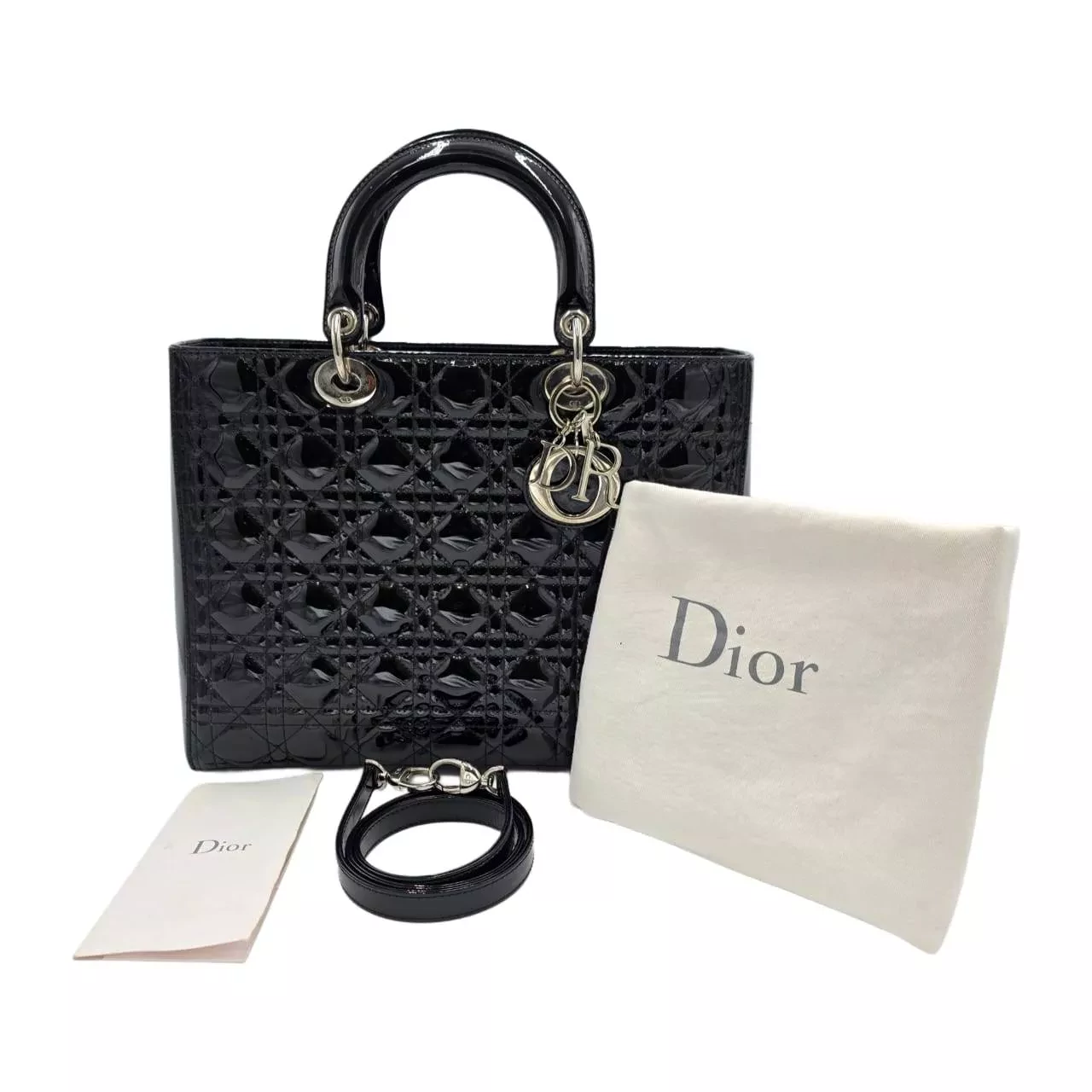 Christian Dior Cannage Patent Leather Large - Image 13