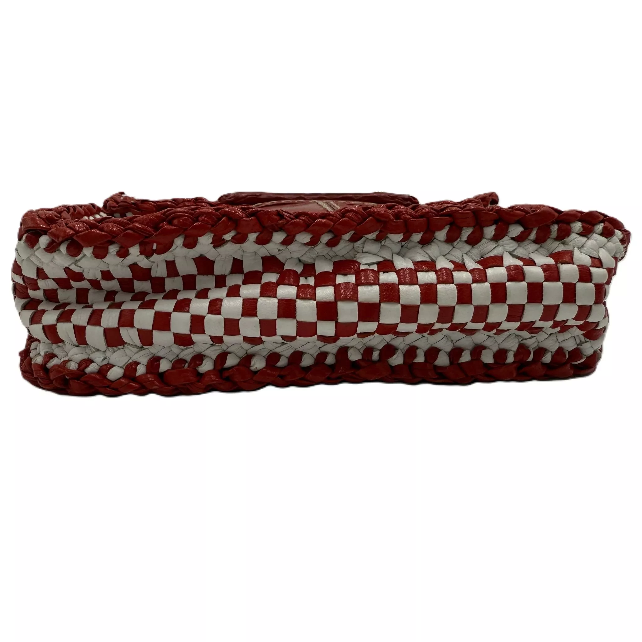 Prada White/Red Madras Crossbody Bag - Image 6