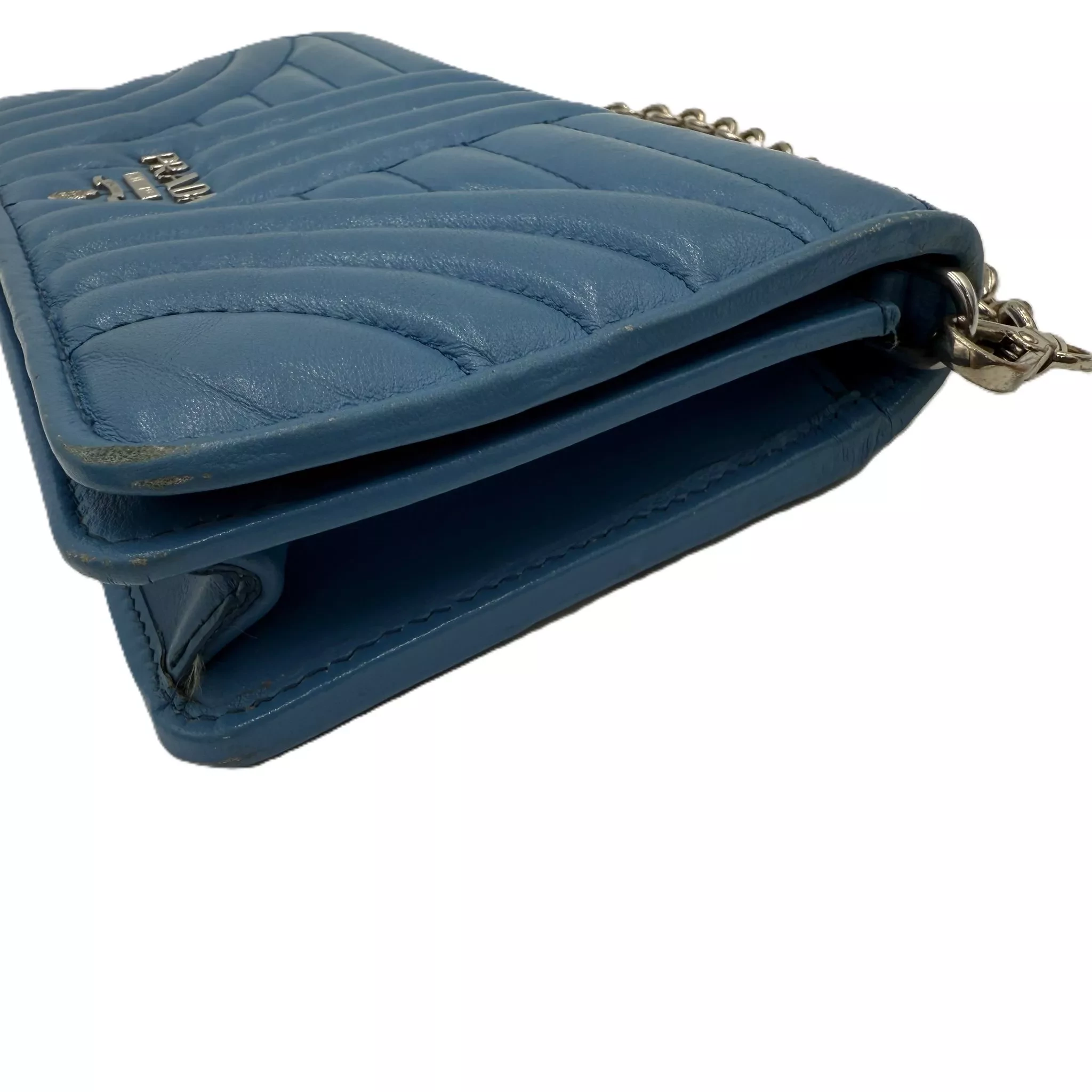 Prada Diagramme Blue Shoulder Bag - 4