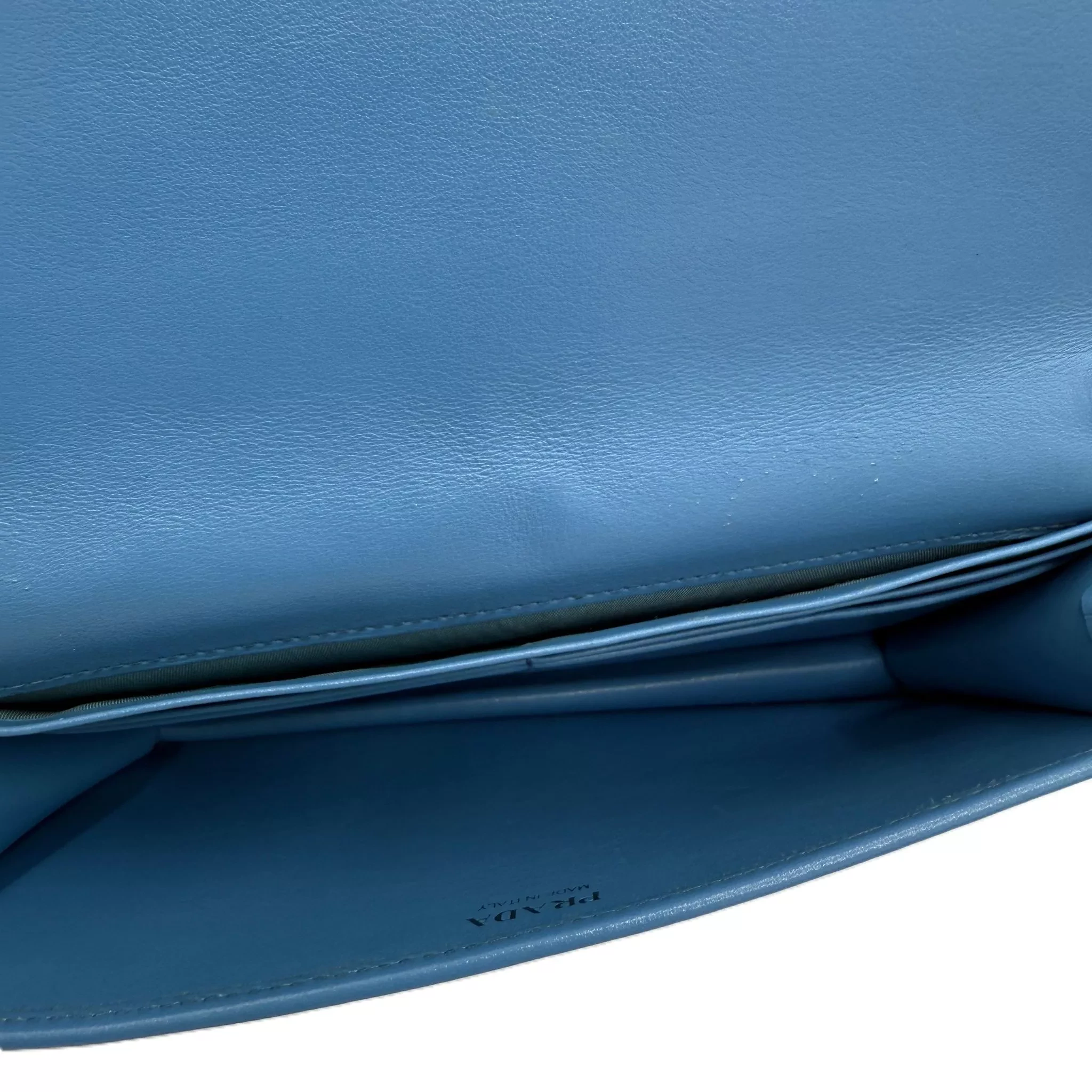 Prada Diagramme Blue Shoulder Bag - Image 10