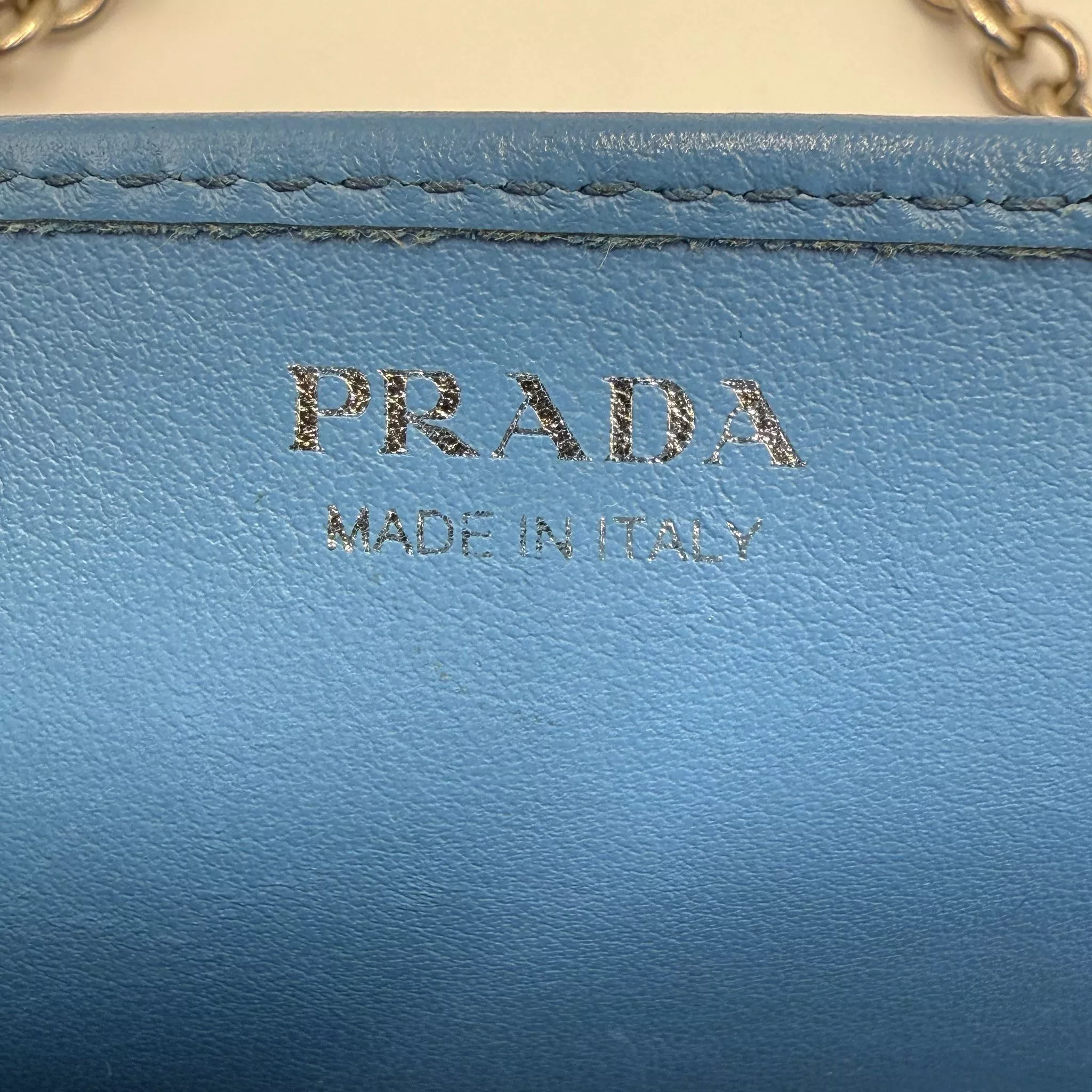 Prada Diagramme Blue Shoulder Bag - Image 11