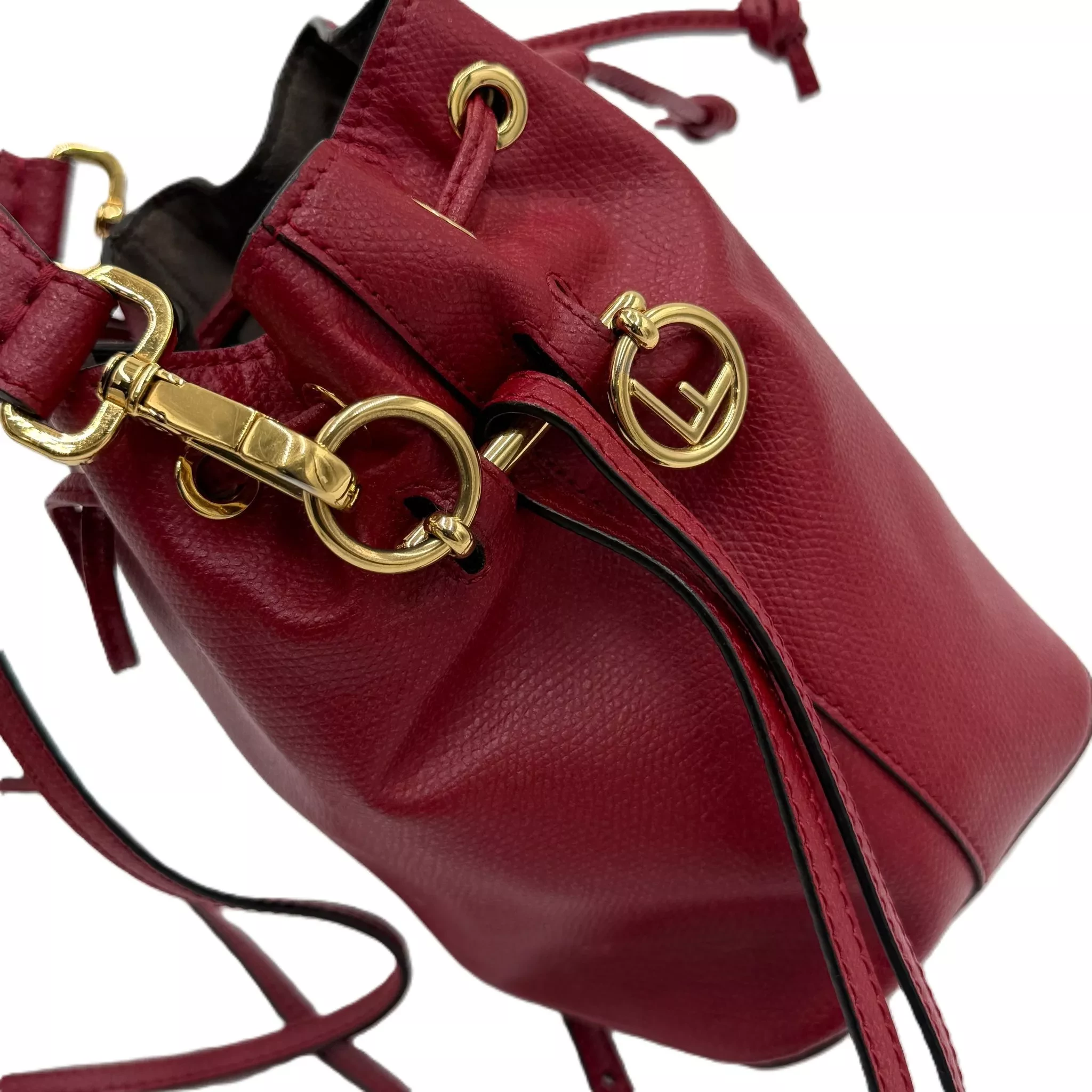 Fendi Red Mini Mon Tresor Bag - Side view