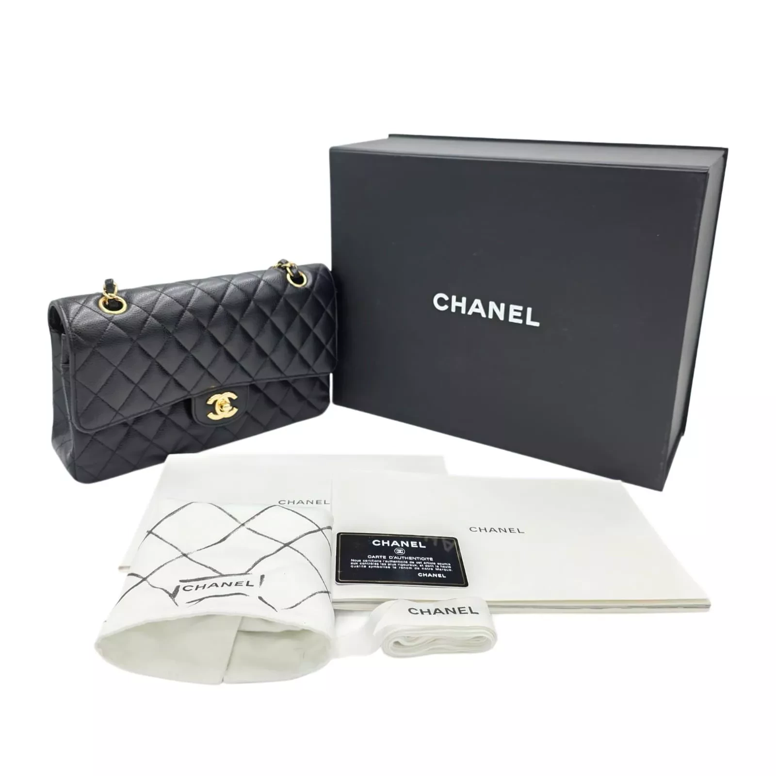 Chanel Black Caviar Flap Chain - Image 15