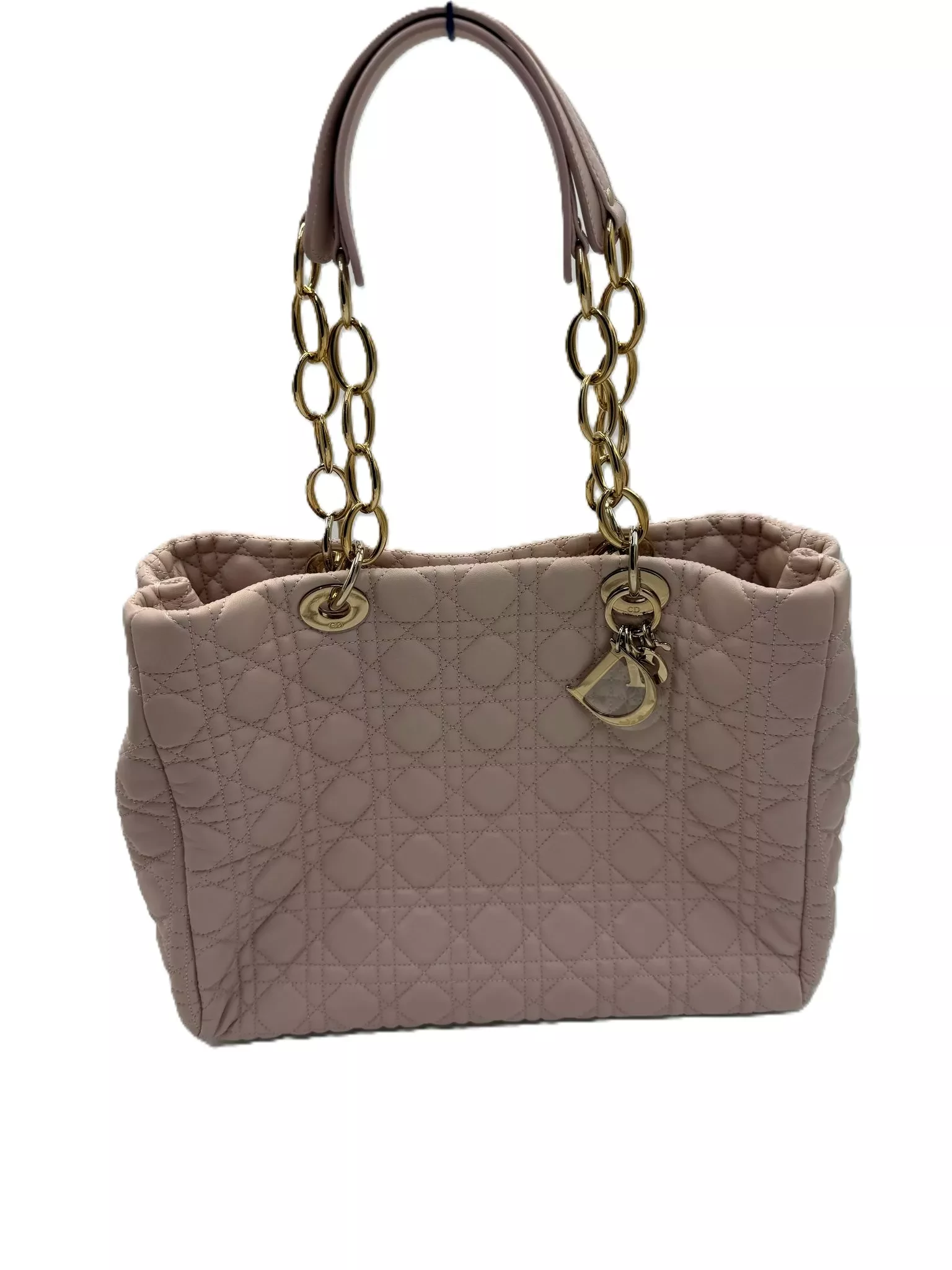 Christian Dior Pink Quilted Leather Tote