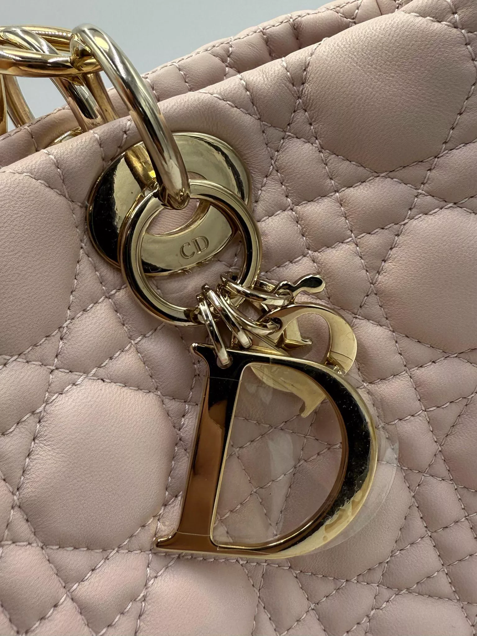 Christian Dior Pink Quilted Leather Tote - Detail 2