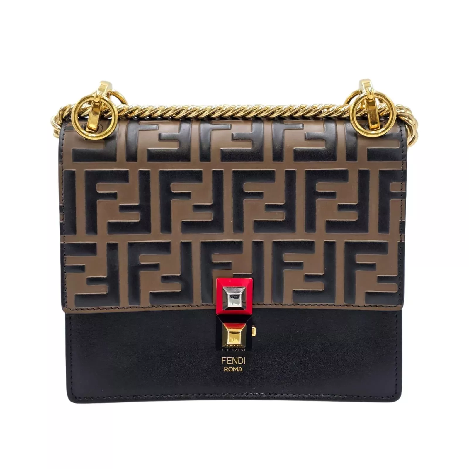 Fendi Bi-Color Small Kan Bag