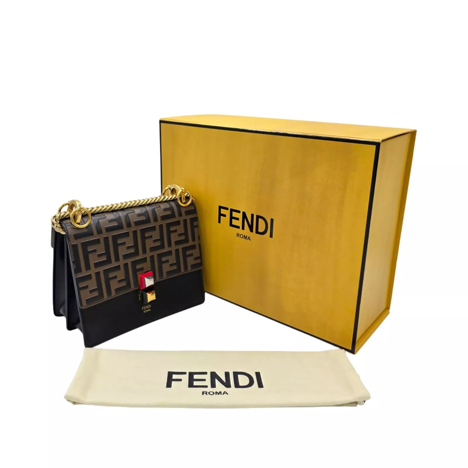 Fendi Bi-Color Small Kan Bag - Image 13