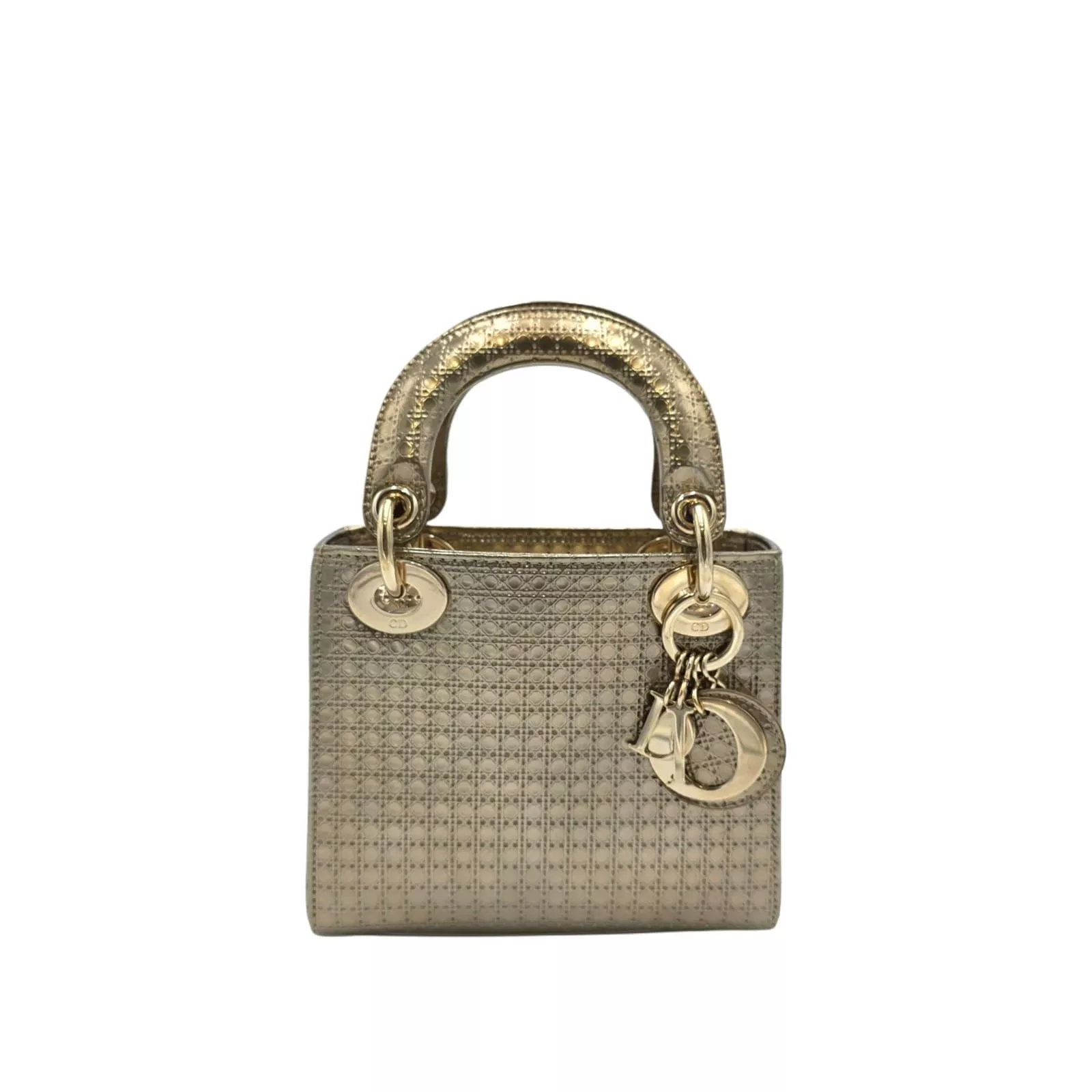 Christian Dior Gold Micro Cannage Mini