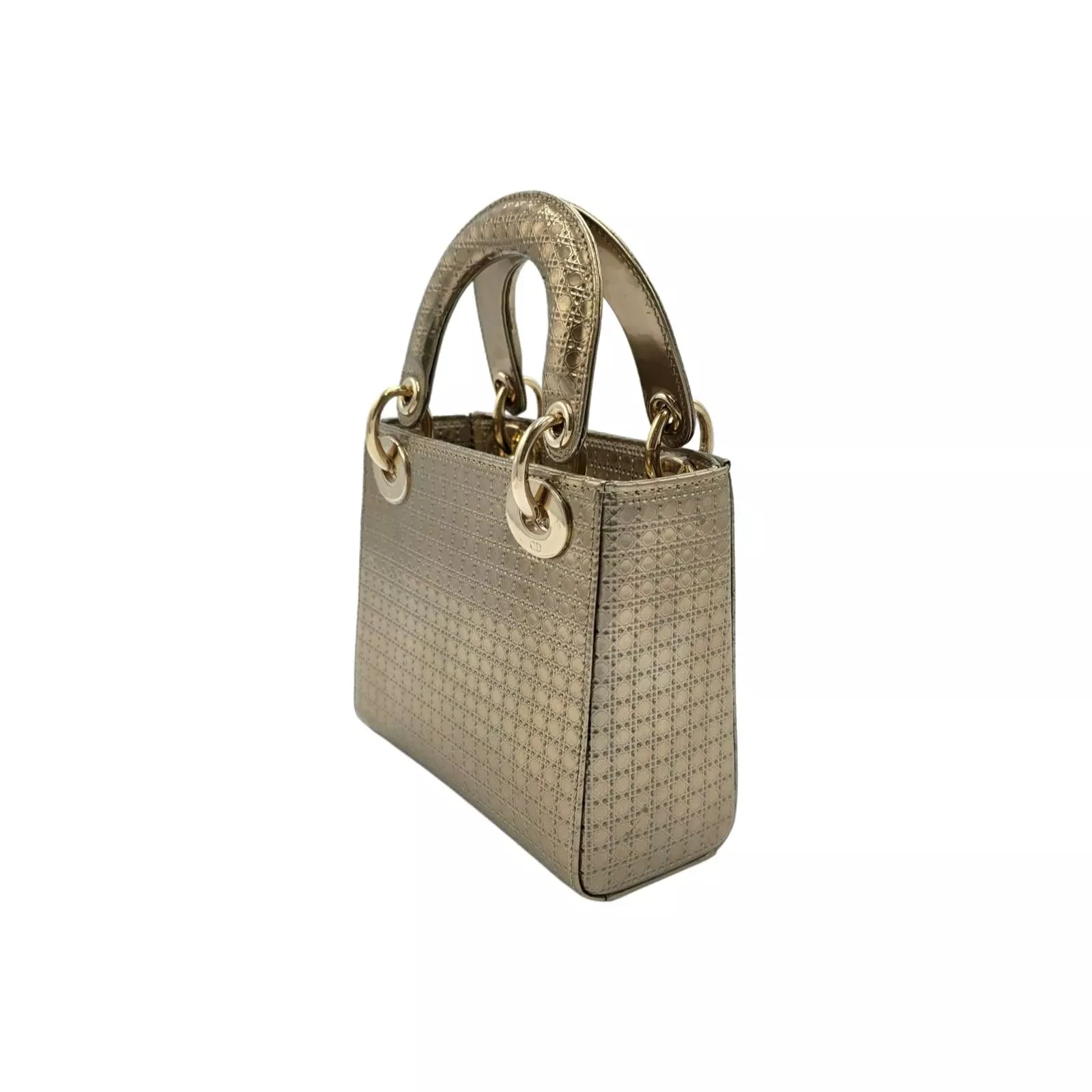 Christian Dior Gold Micro Cannage Mini - Back view