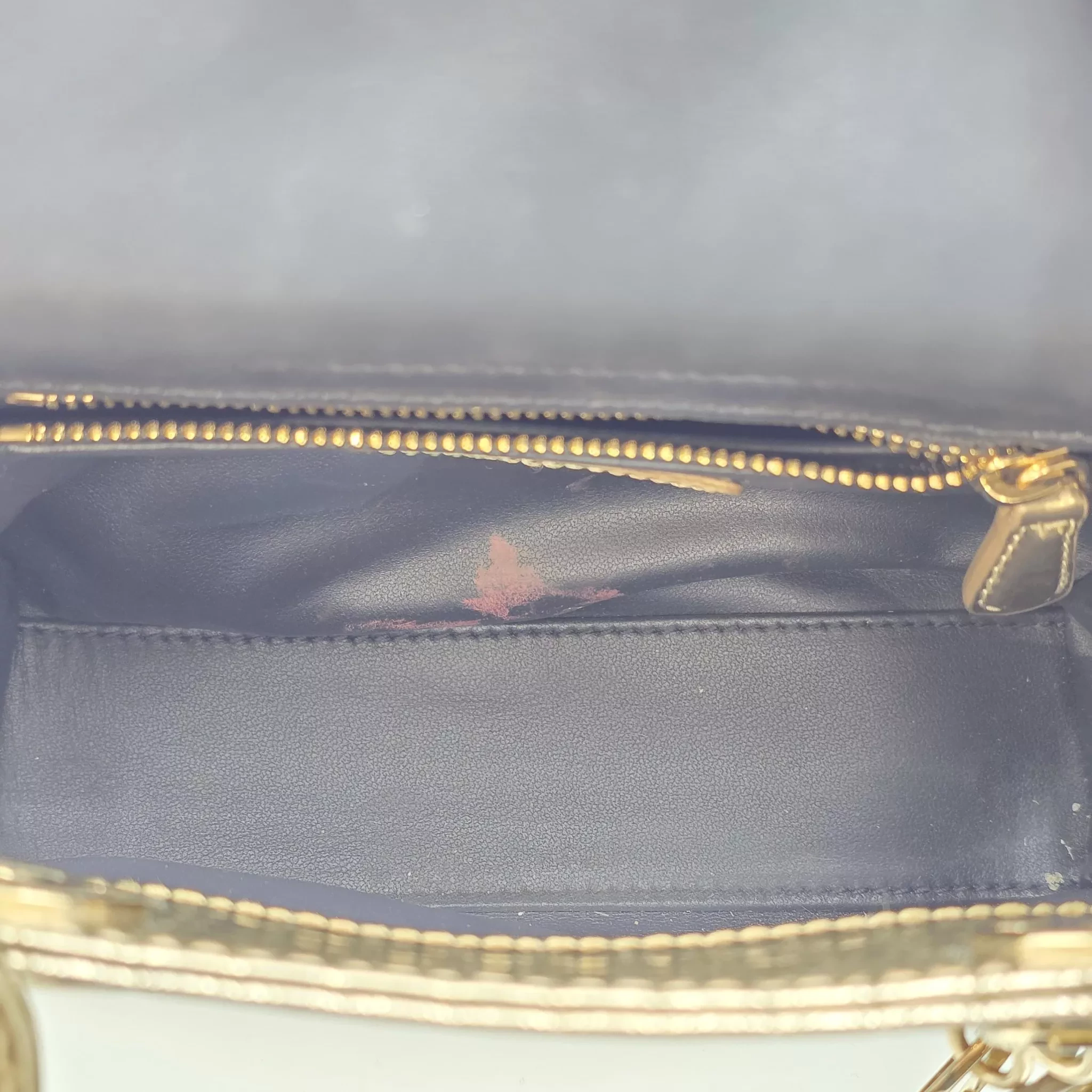 Christian Dior Gold Micro Cannage Mini - Detail 2