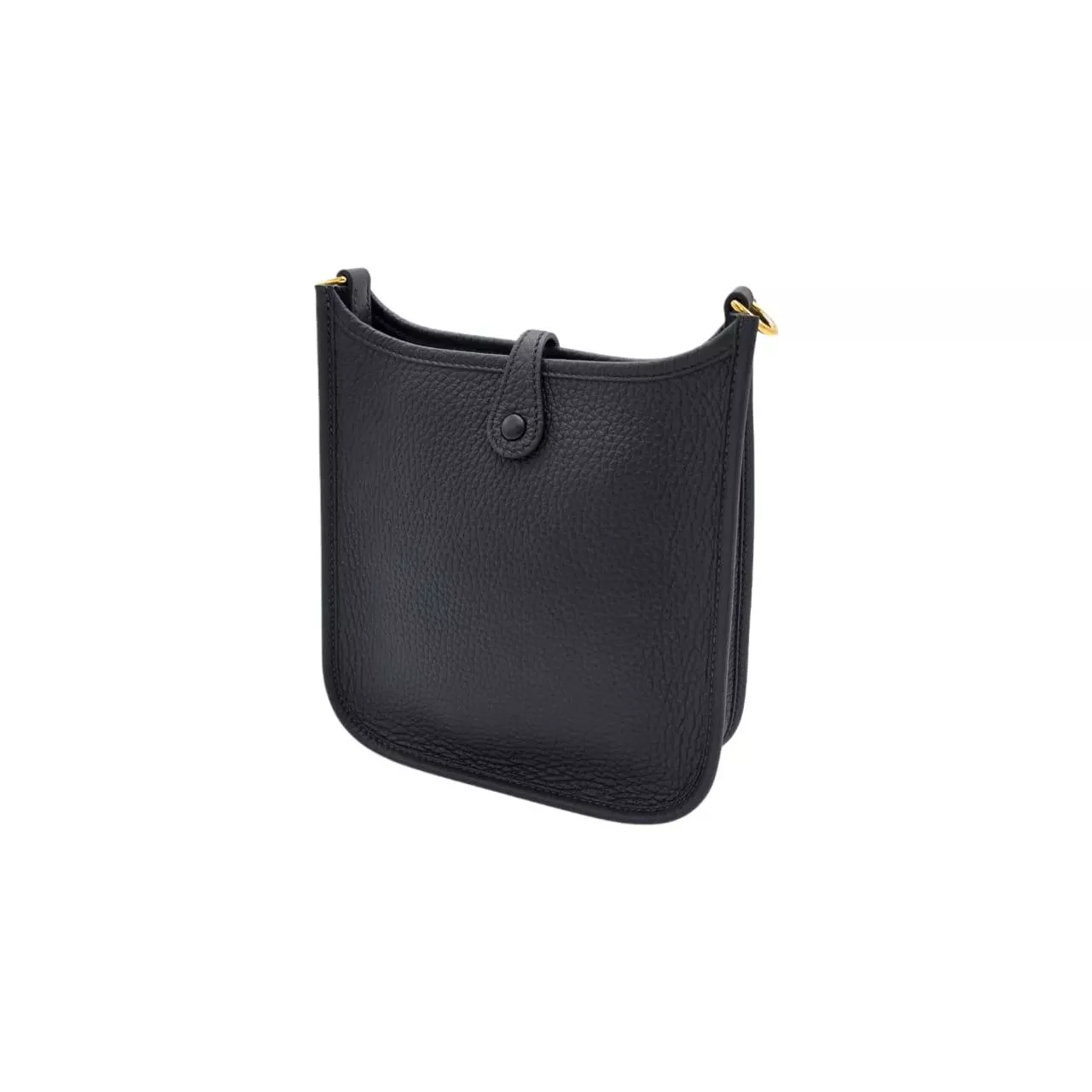 Hermès Black/Gray Leather Evelyne - Back view