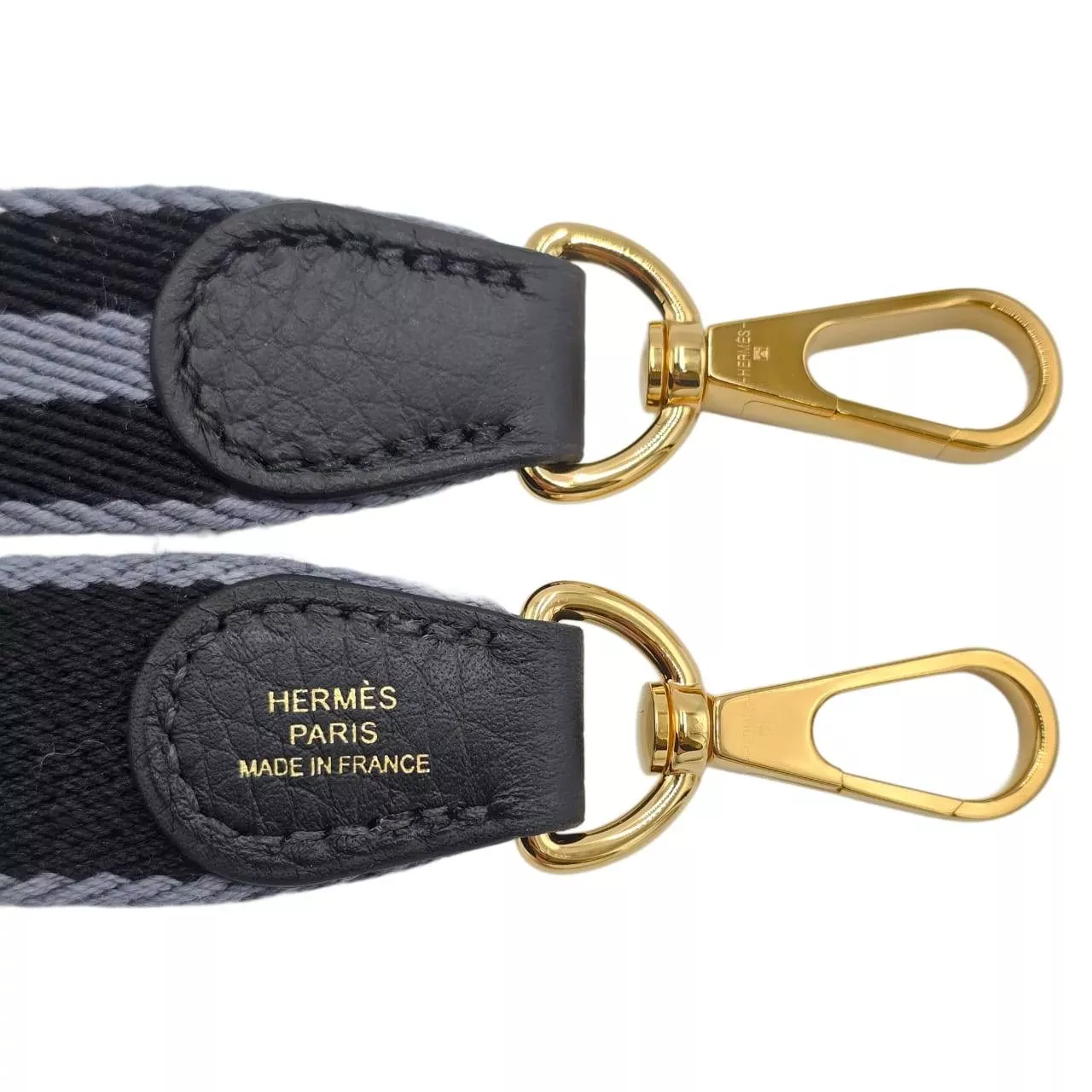 Hermès Black/Gray Leather Evelyne - Detail 2