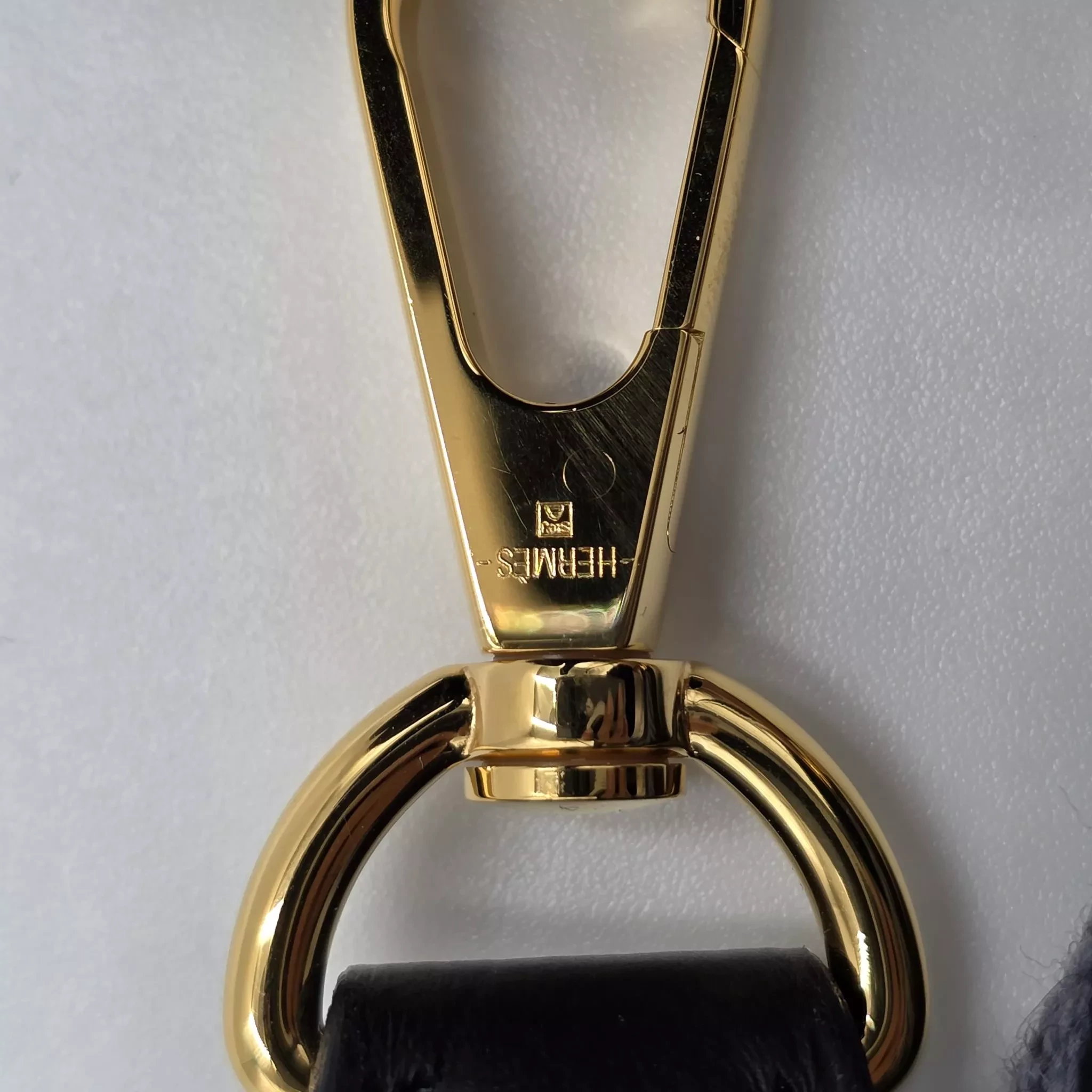 Hermès Black/Gray Leather Evelyne - Image 11