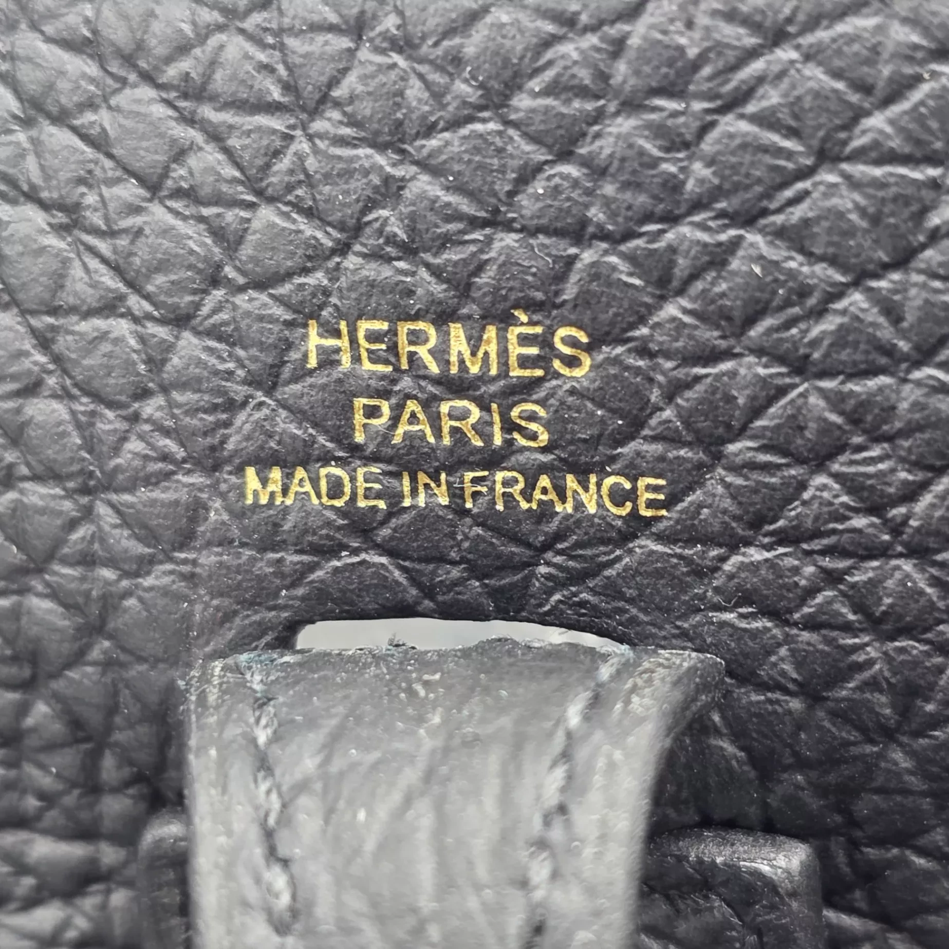 Hermès Black/Gray Leather Evelyne - Image 12