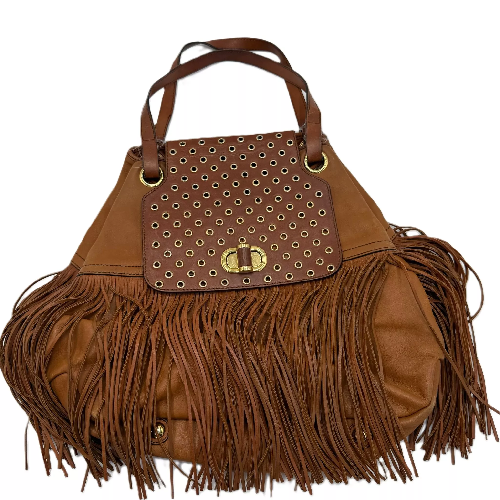 Alexander Mcqueen Studded Fringe Leather Tote