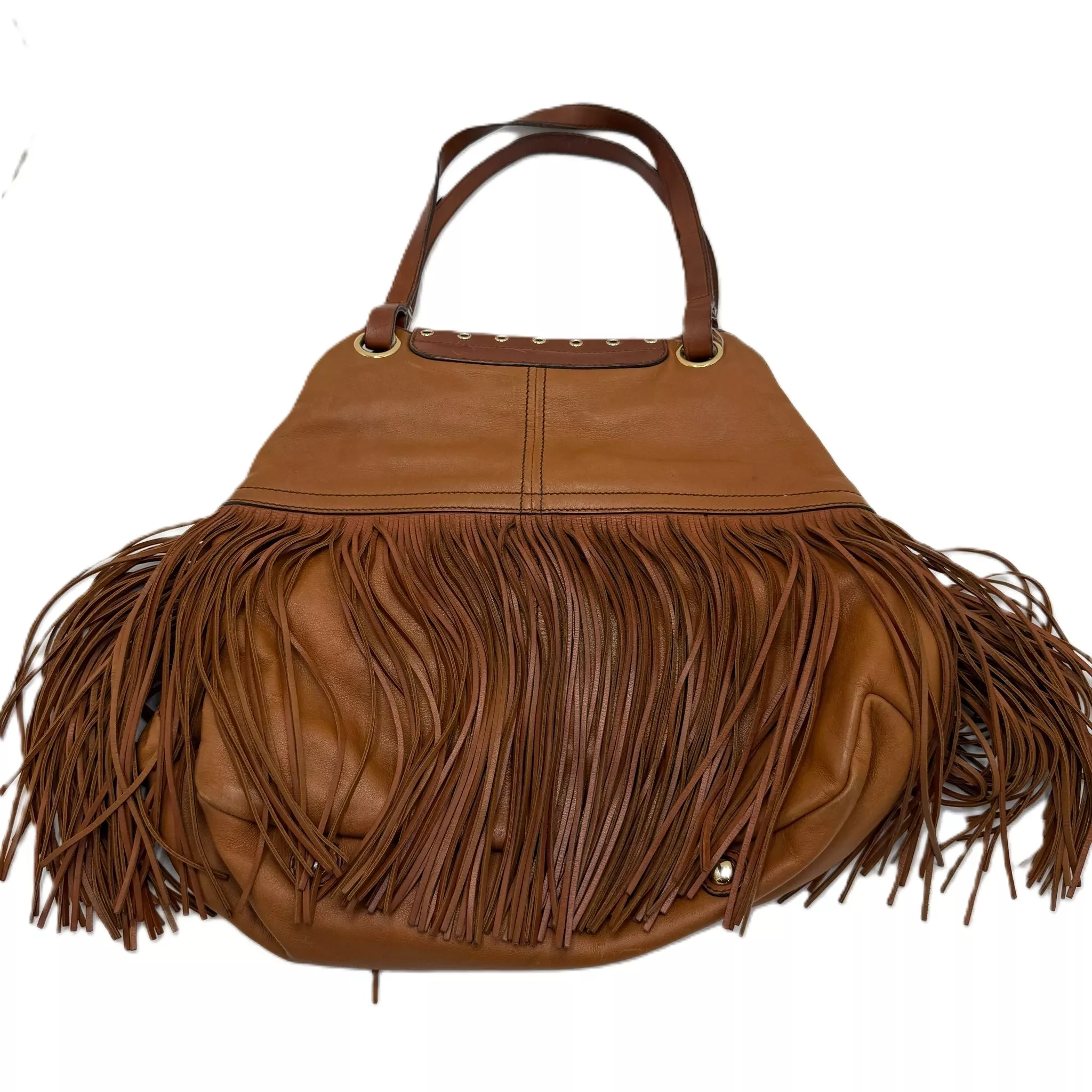 Alexander Mcqueen Studded Fringe Leather Tote - Side view