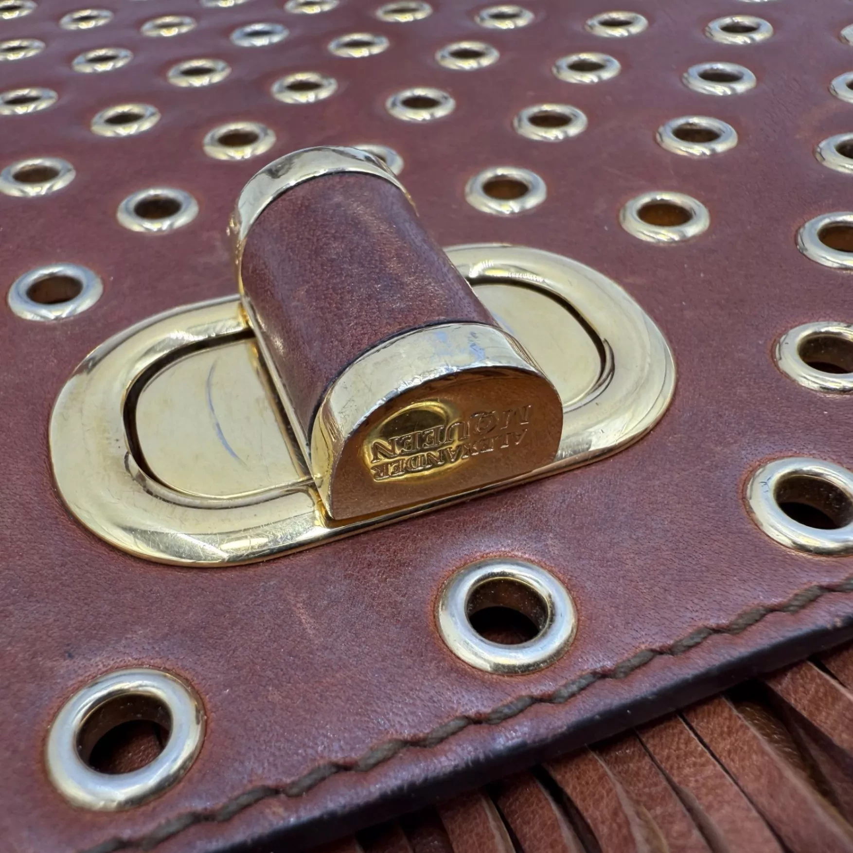 Alexander Mcqueen Studded Fringe Leather Tote - Image 11