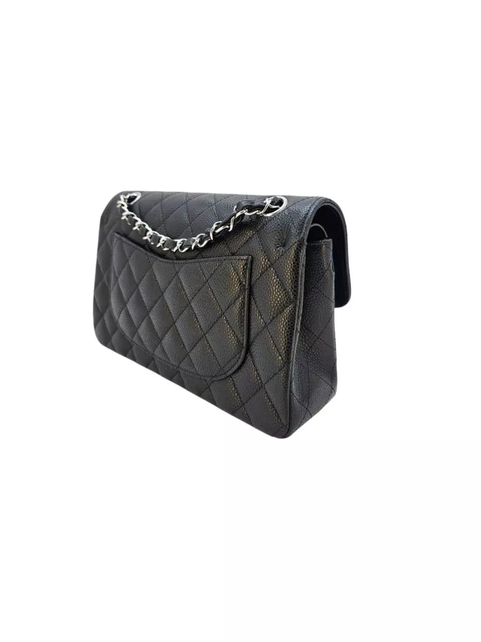 Chanel Quilted Black Caviar Bag - Image 6
