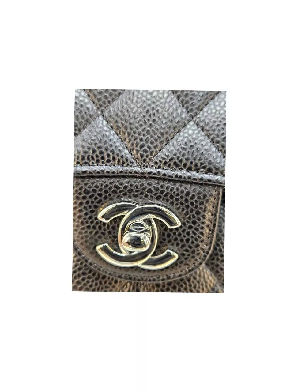 Chanel Quilted Black Caviar Bag - Image 12