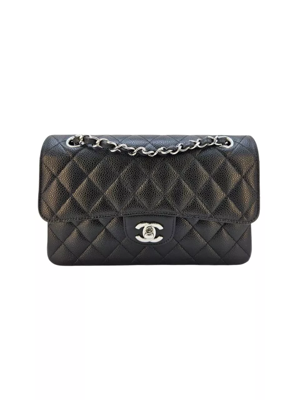 Chanel Quilted Black Caviar Bag - Image 13