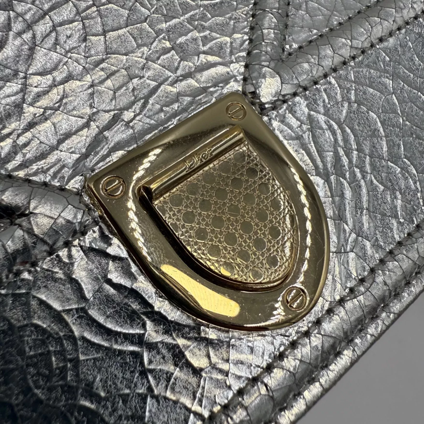 Christian Dior Diorama Metallic Chain Bags - Side view